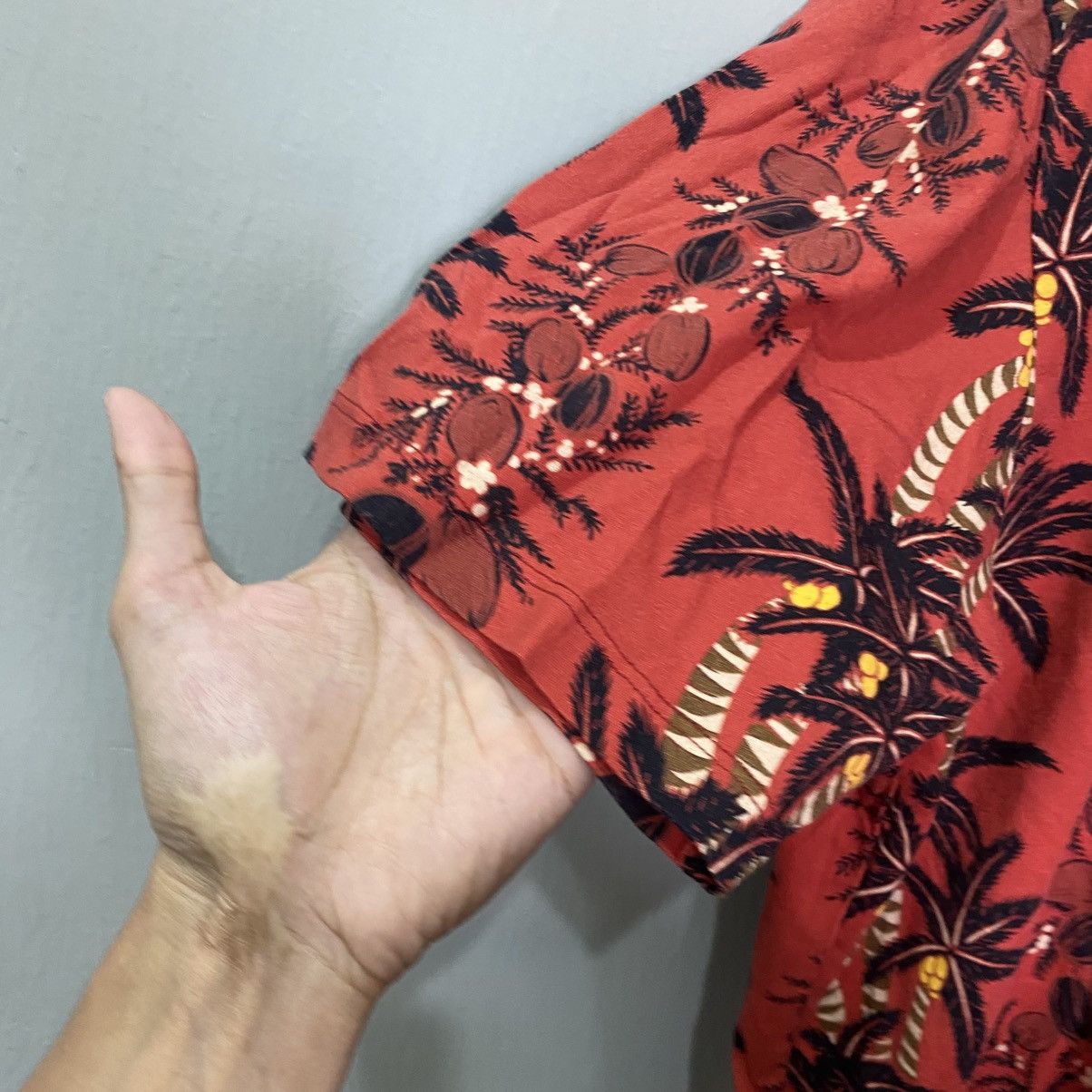 Zara Zara Man Red Tropical Palm Tree Hawaiian Polo Shirt Size US XL / EU 56 / 4 - 5 Thumbnail