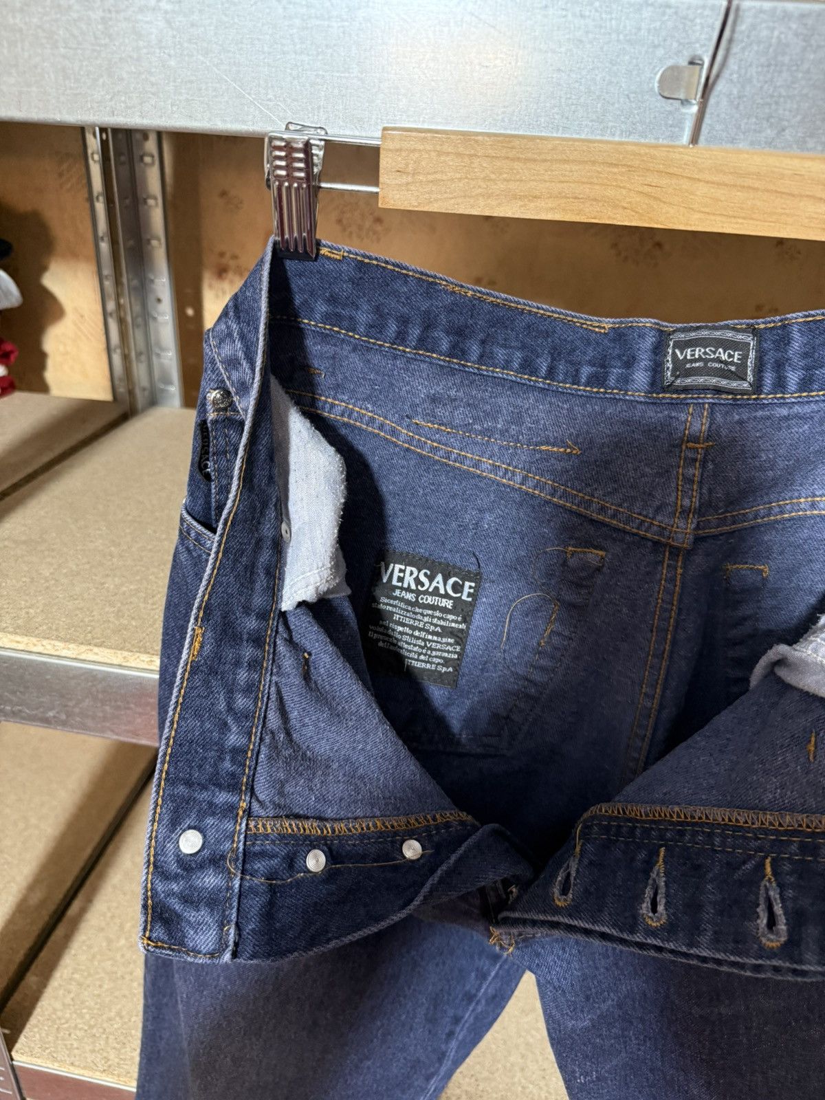 Versace × Versace Jeans Couture × Versus Versace Vintage 90s Luxury Versace Jeans Couture Denim Pants Size US 34 / EU 50 - 10 Thumbnail