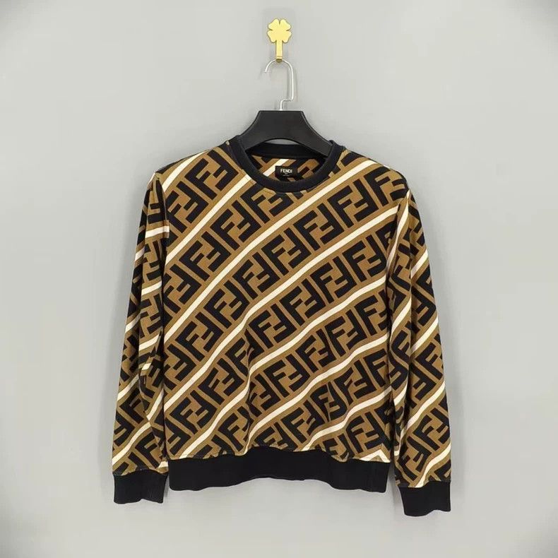 Fendi Fendi Letter-printed round-neck long-sleeved sweatshirt Size US M / EU 48-50 / 2 - 1 Thumbnail