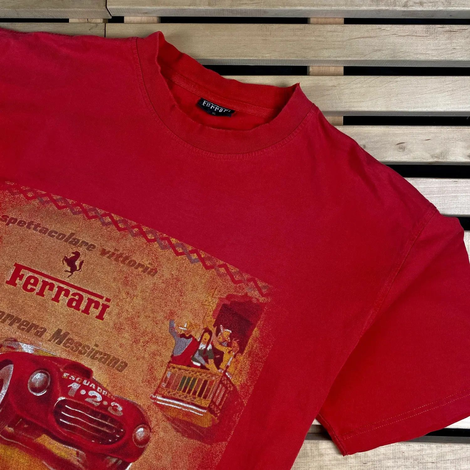 Ferrari × Vintage Mens Vintage T Shirt Ferrari Size XL Size US XL / EU 56 / 4 - 2 Thumbnail
