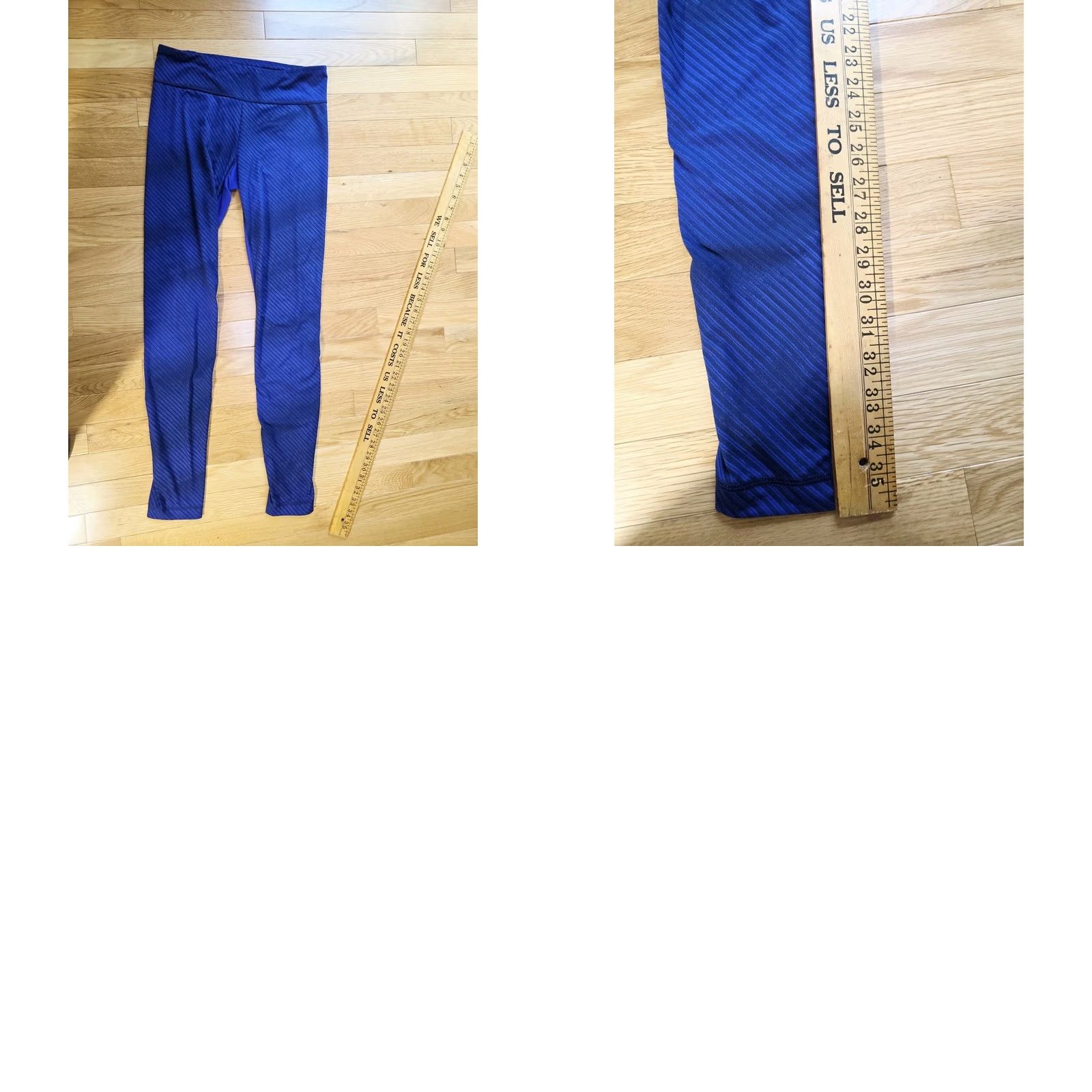 Under Armour Under Armour Womens Leggings Blue Stripe Size S Ankle Activewear Stretch Polyester Pull On Size 28" / US 6 / IT 42 - 10 Thumbnail