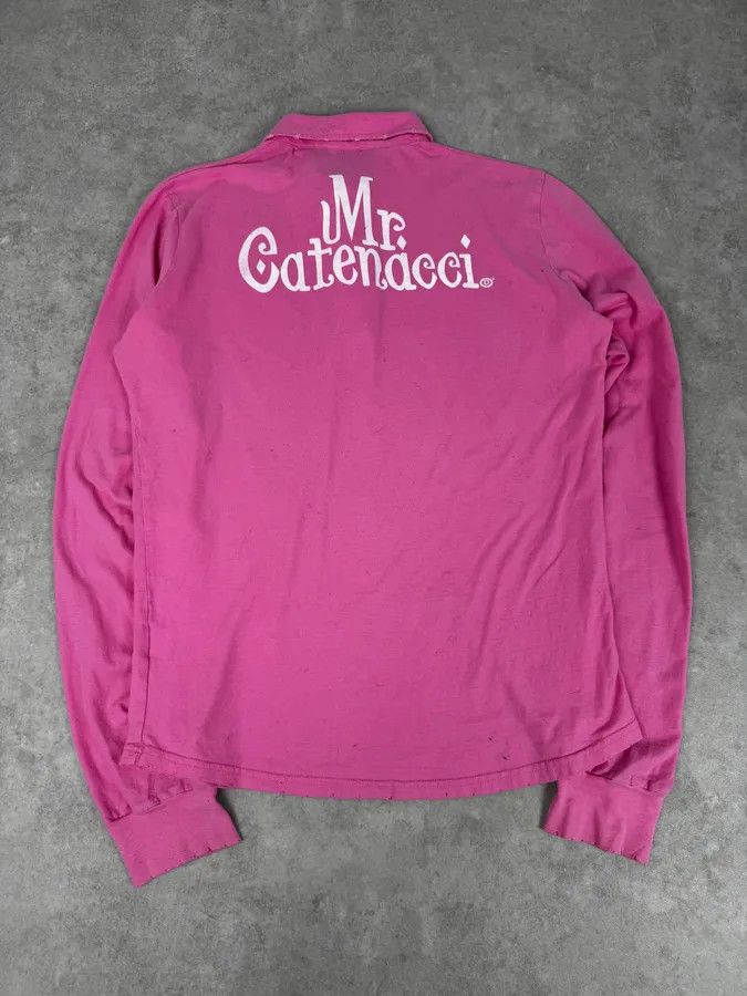 Dsquared2 SS2005 Dsquared2 Pink «Mr Catenacci » Print Longsleeve Polo Size US M / EU 48-50 / 2 - 5 Thumbnail