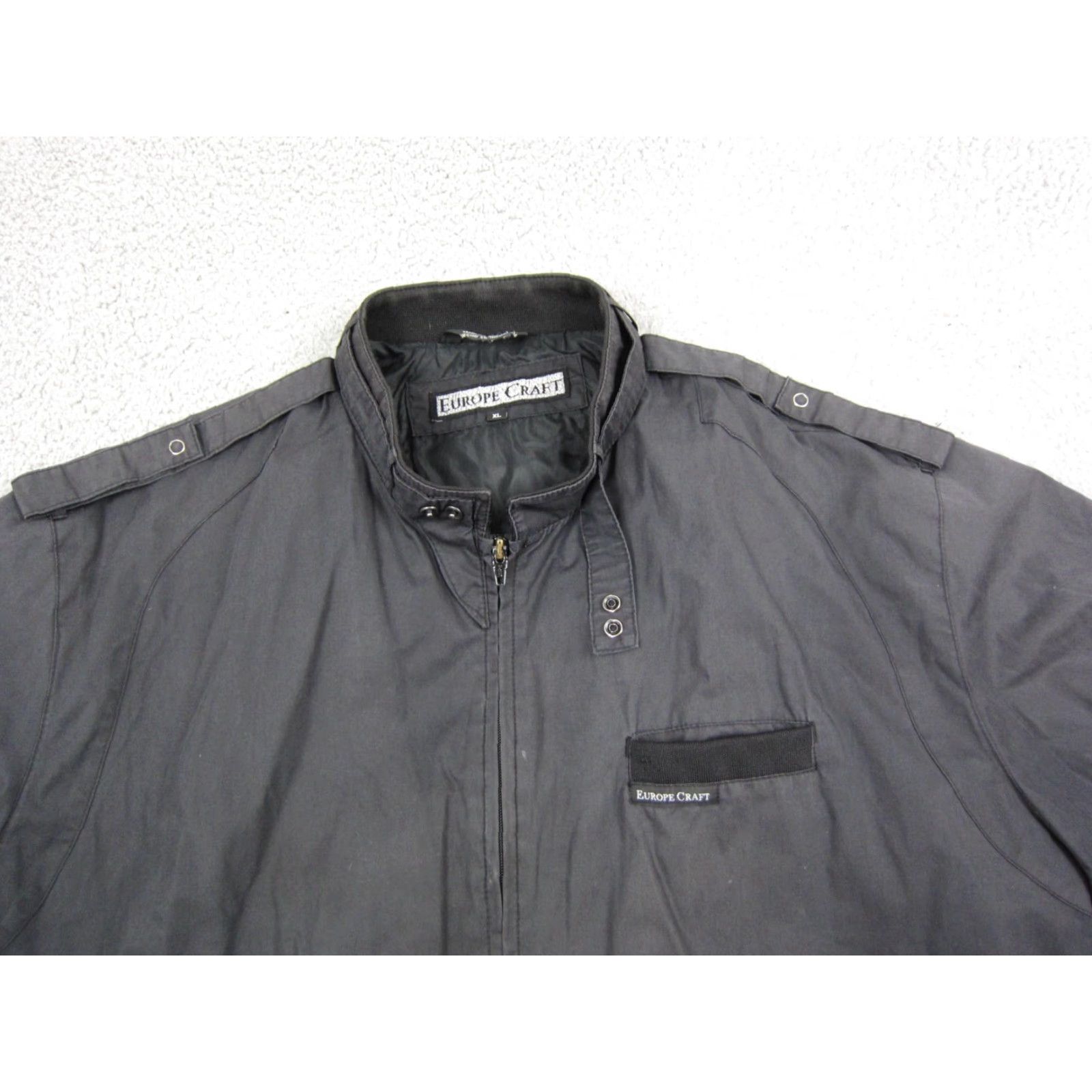 Vintage VINTAGE Europe Craft Jacket Mens XL Black Motorcycle 80s Cafe Racer | Motorcycle Jacket | Europe Craft Jacket | XL Black | 80s Biker Theme Mens Size US XL / EU 56 / 4 - 2 Thumbnail