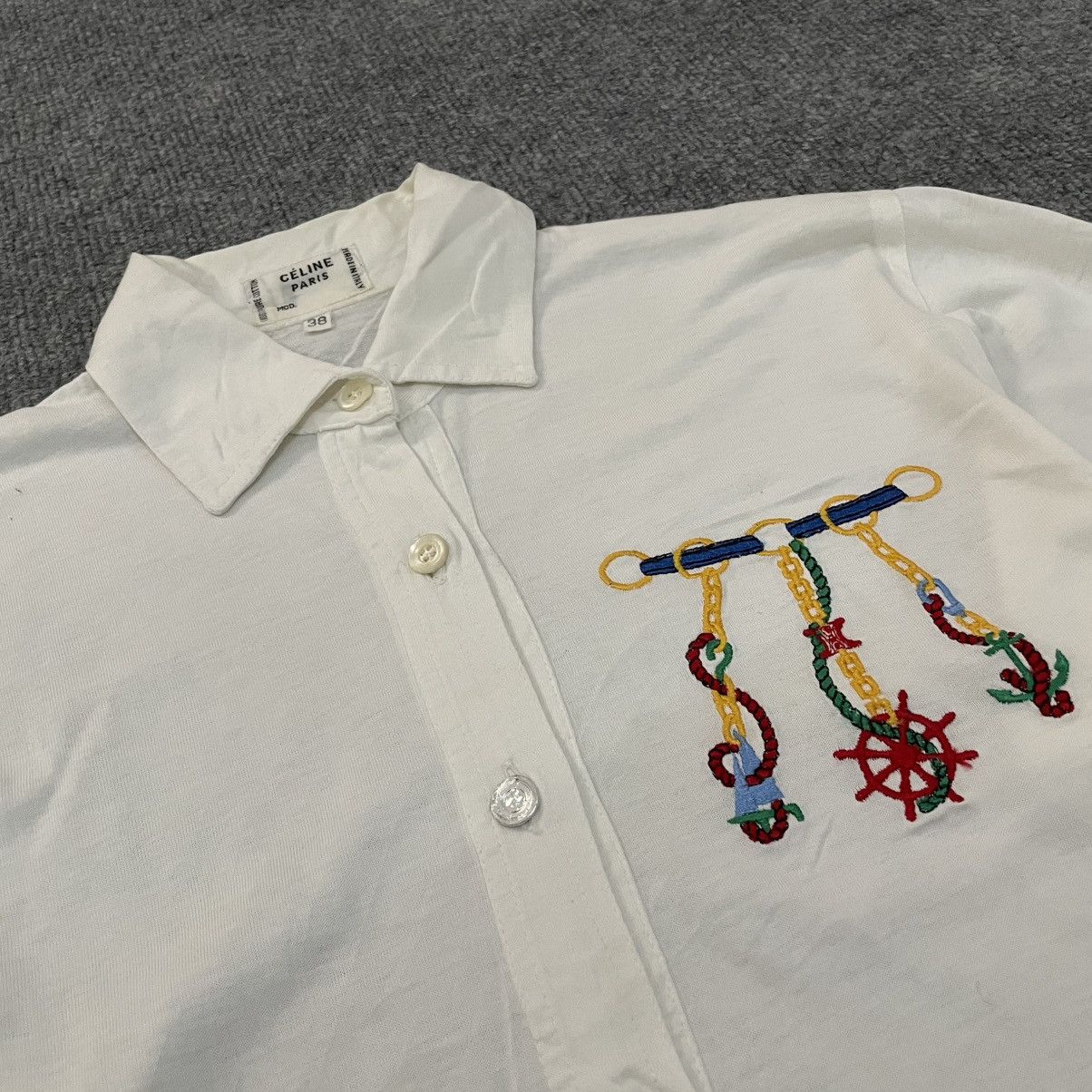 Celine Celine Paris Button Up Shirt Size XS / US 0-2 / IT 36-38 - 4 Thumbnail