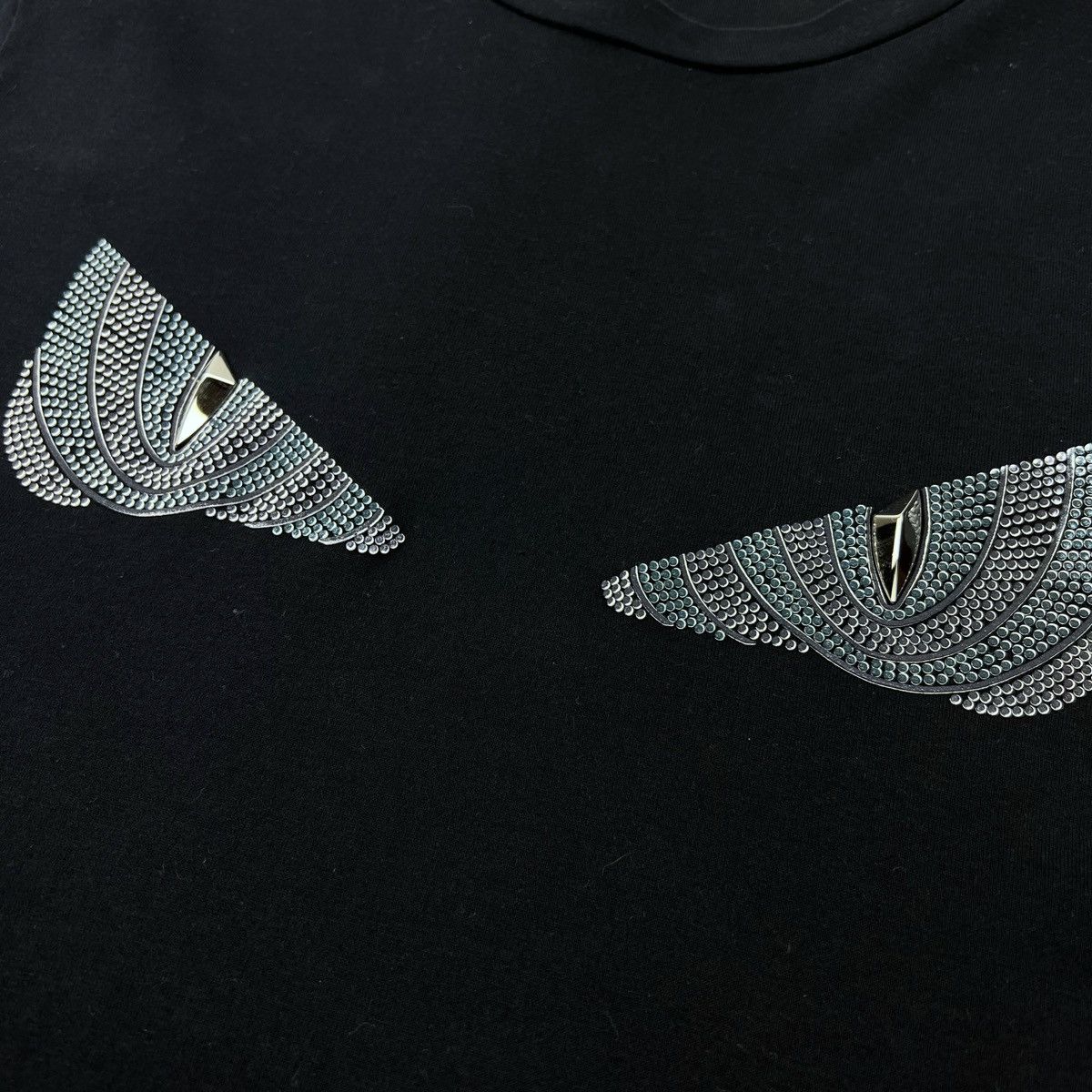 Fendi Fendi Bag Bugs Crystal Embellished Navy T Shirt Size US XS / EU 42 / 0 - 3 Thumbnail
