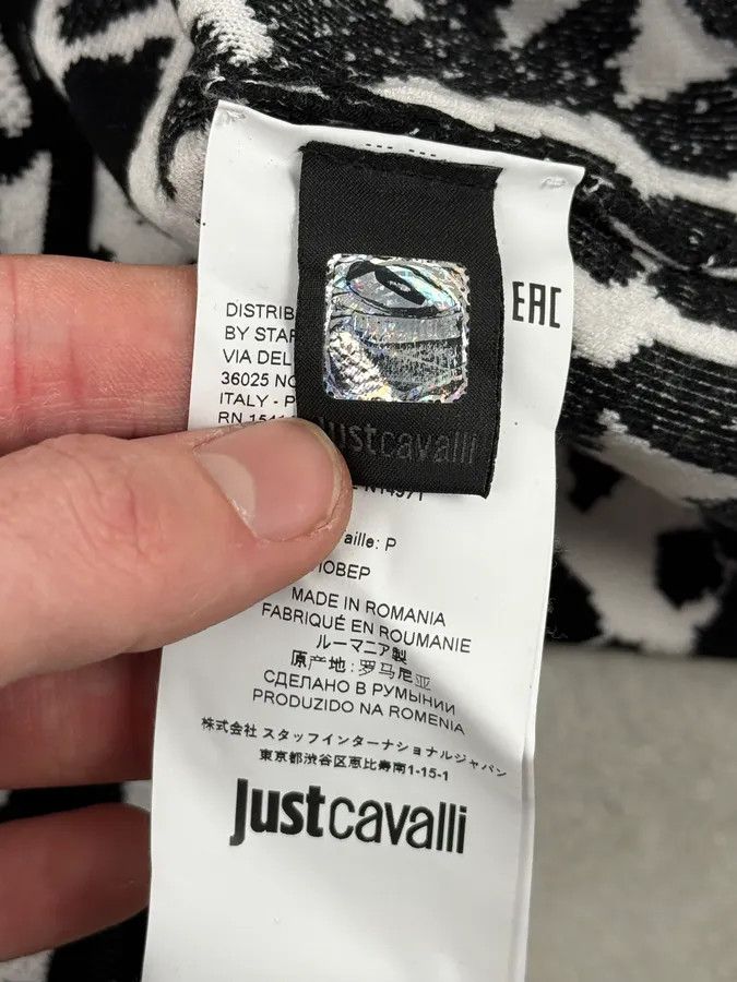 Roberto Cavalli AW2021 Cavalli Black & White Irregular Volcano Pattern Sweater Size S / US 4 / IT 40 - 8 Thumbnail