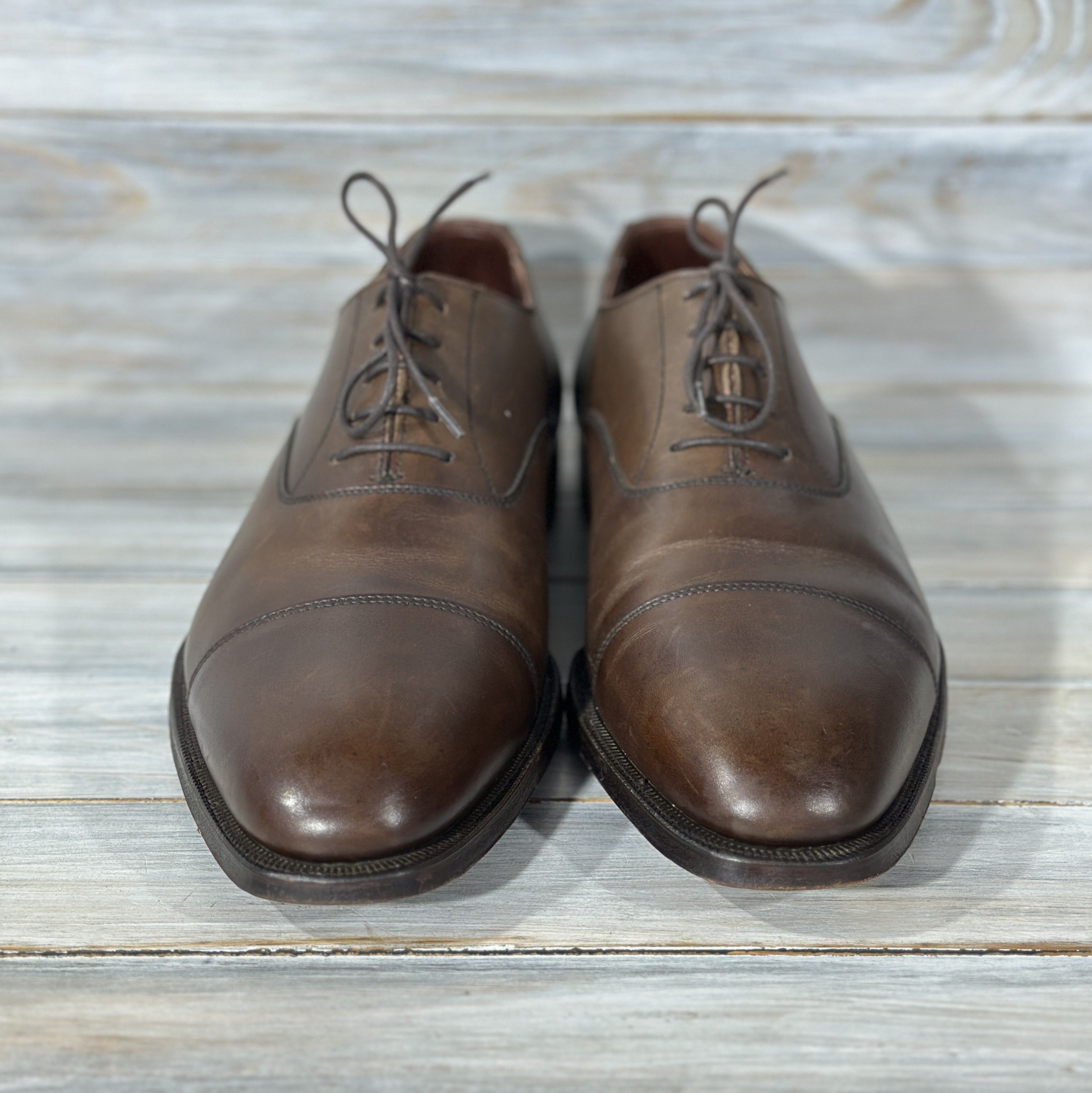 Crockett & Jones CROCKETT & JONES Audley Oxford Calf Leather Made In England Size US 9.5 / EU 42-43 - 20 Thumbnail