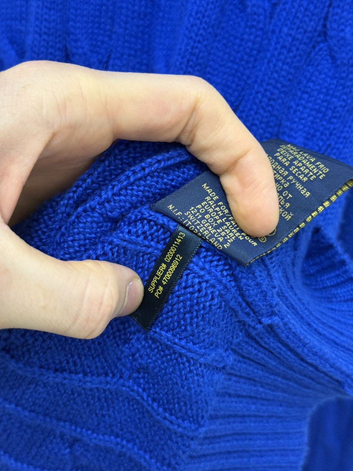 Polo Ralph Lauren Vintage Polo Ralph Lauren Cotton Knitted Blue Sweater RRL Size US M / EU 48-50 / 2 - 7 Thumbnail