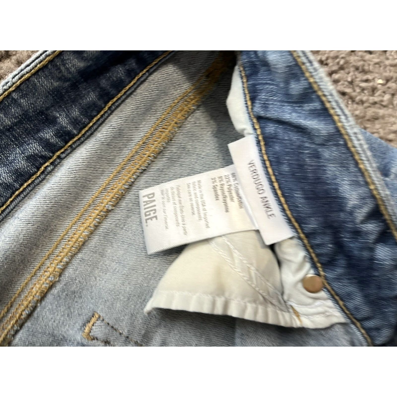 Paige PAIGE Verdugo Crop Jeans Women 31x27 Dark Wash Denim Cotton Blend Blue Cropped Low Rise Skinny Regular Size 31 Womens Jeans Size 24" / US 00 / IT 34 - 7 Thumbnail