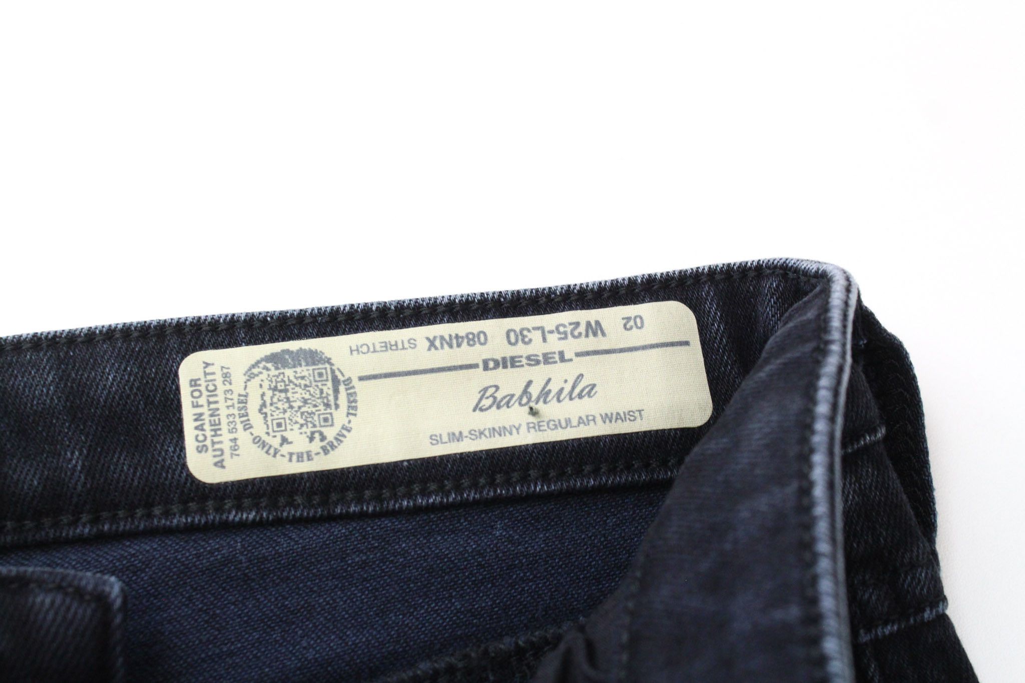 Diesel BABHILA 084NX W25/L30 Blue Stretch Jeans 70393 Size 25" / US 0 / IT 36 - 5 Thumbnail