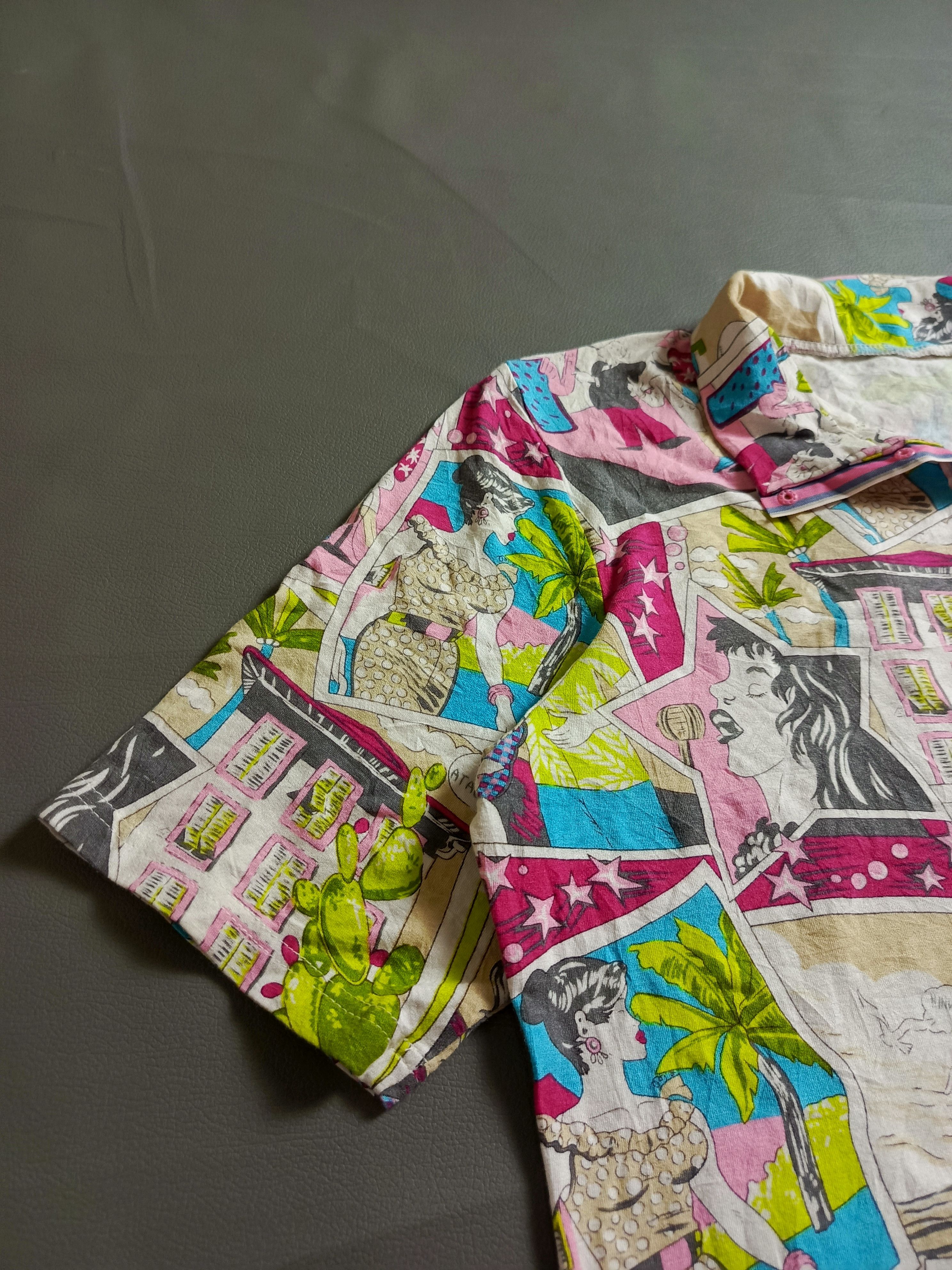 Japanese Brand La paix full print comic poloshirt Size M / US 6-8 / IT 42-44 - 4 Thumbnail