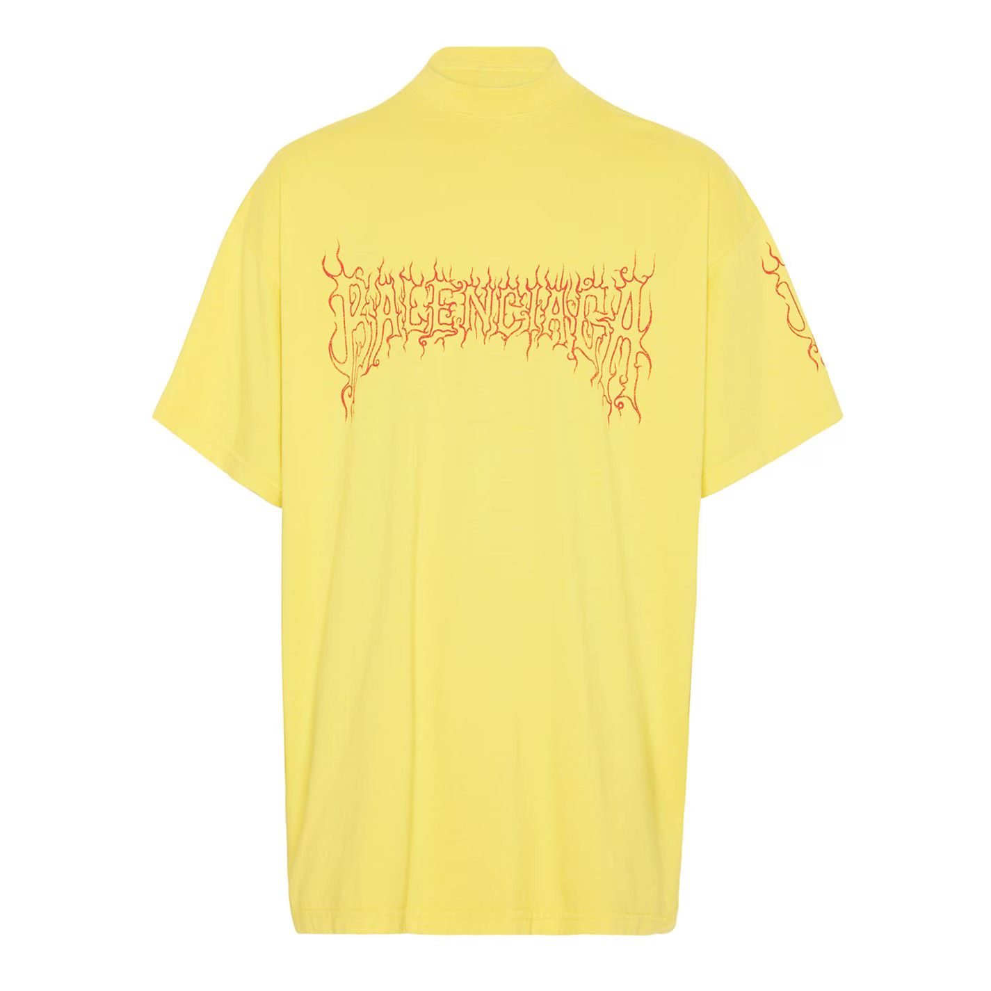 Balenciaga o1g2r1mq0226 Darkwave Oversized T-Shirt In Yellow Size US M / EU 48-50 / 2 - 5 Thumbnail