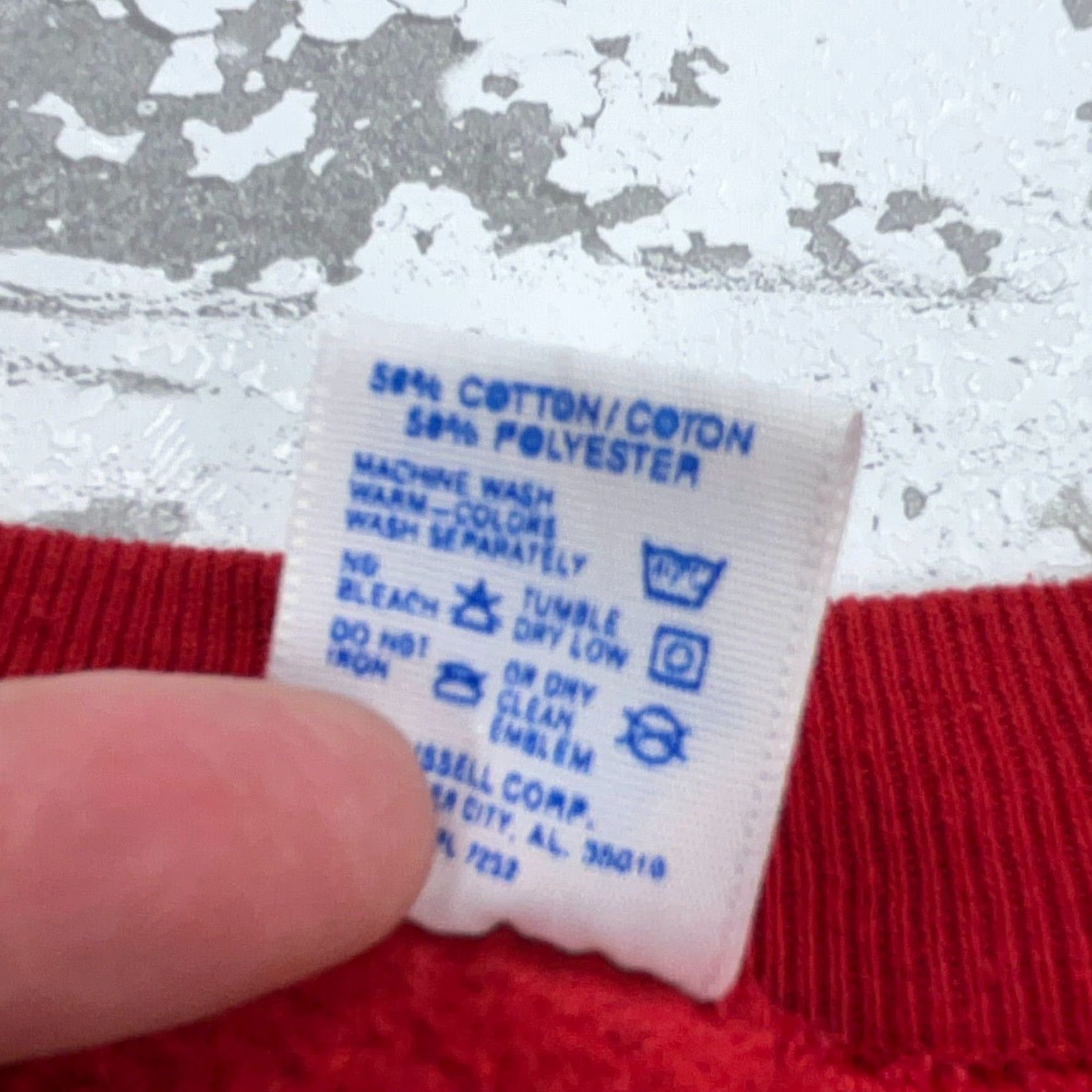 Jerzees VINTAGE Jerzees Sweatshirt Mens Large Red Crew Neck 90s 50/50 Fleece Heavyweight All Seasons Pullover Classic Hipster Retro American Style Size US L / EU 52-54 / 3 - 7 Thumbnail