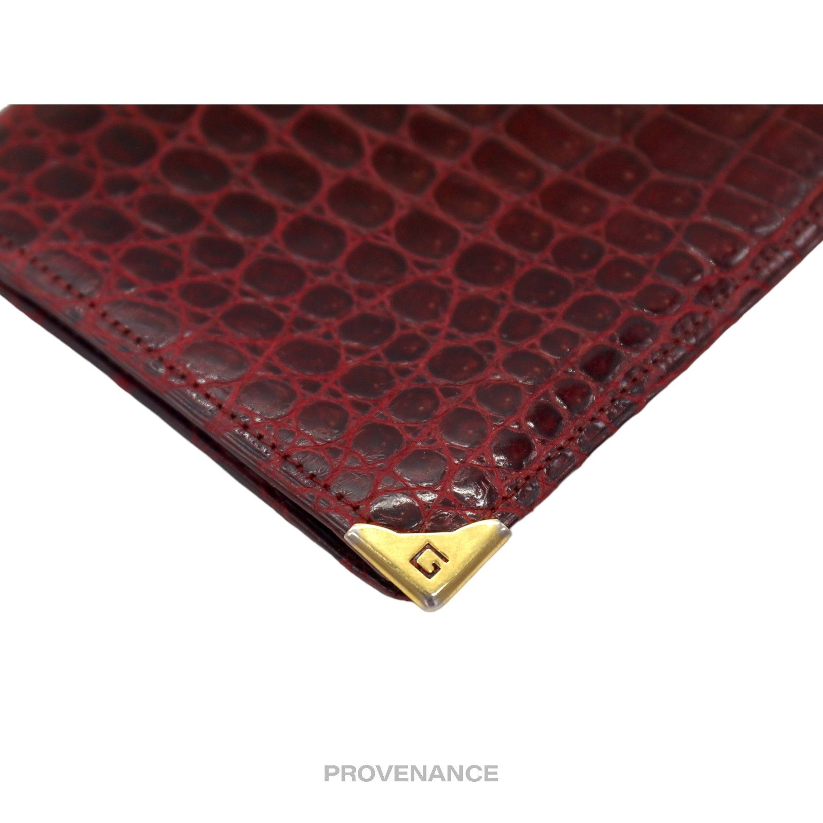 Givenchy 🔴 Givenchy Pocket Organizer Wallet - Burgundy Crocodile Size ONE SIZE - 8 Thumbnail
