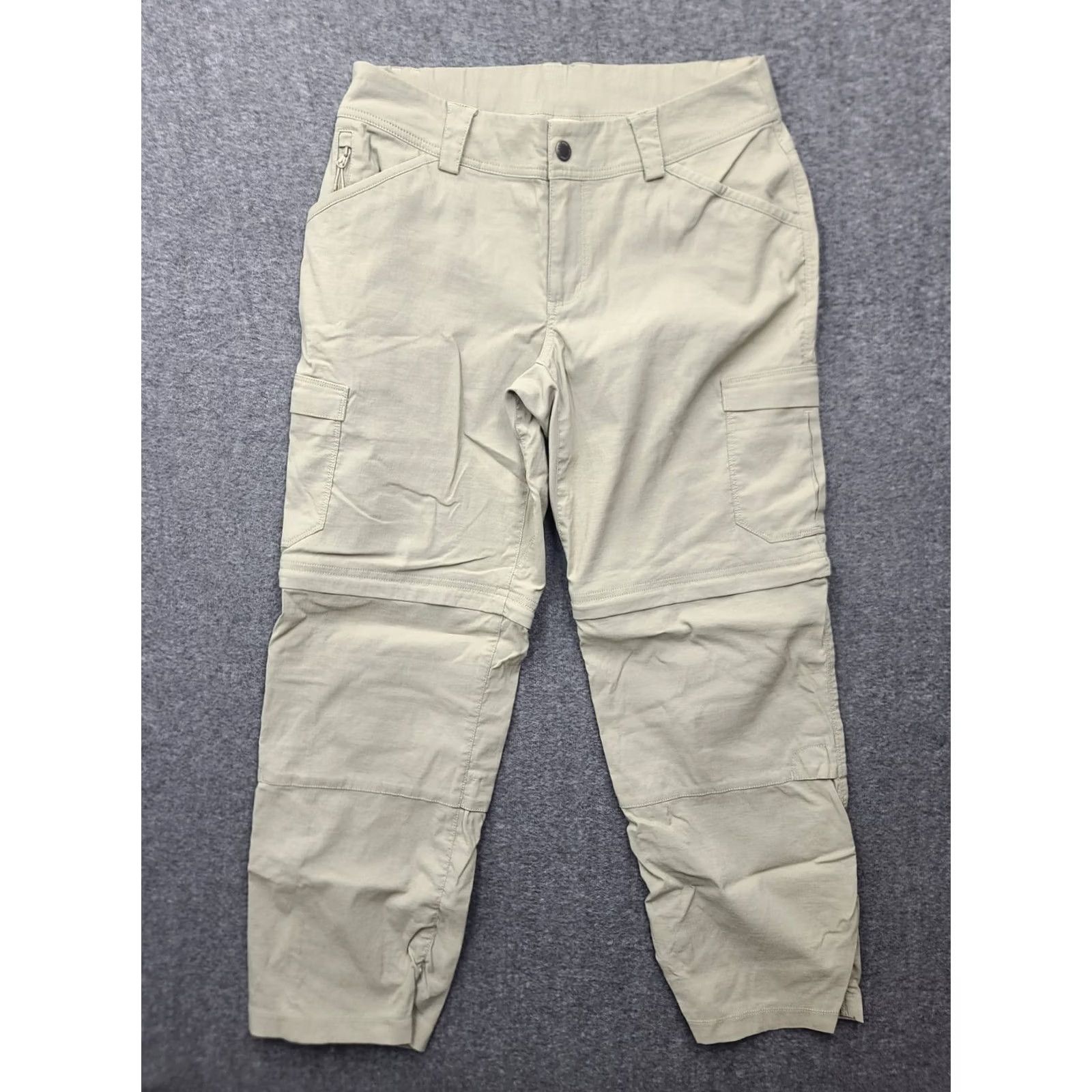 Vintage Duluth Trading Flexpedition Convertible Pants Womens 8x29 Cargo Beige Nylon Spandex Straight Leg Outdoor Travel Workwear Mens? Size 30" / US 8 / IT 44 - 2 Thumbnail