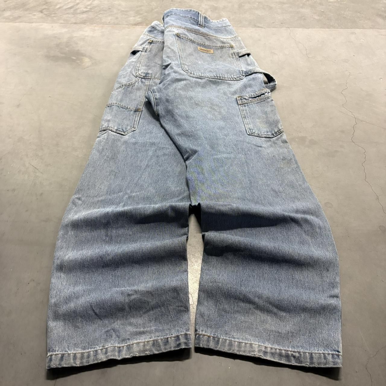 Vintage Crazy Vintage Y2K/2000s Baggy Workwear Carpenter Style Skater Medium Wash Denim Jeans! Size US 42 / EU 58 - 6 Thumbnail