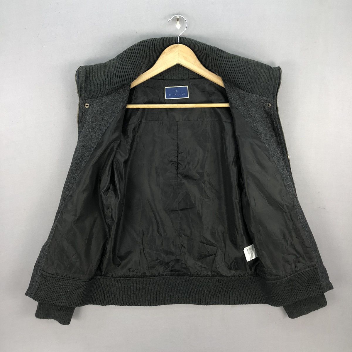 Japanese Brand The Emporium High Neck Wool Zipper Jacket Size US XS / EU 42 / 0 - 5 Thumbnail