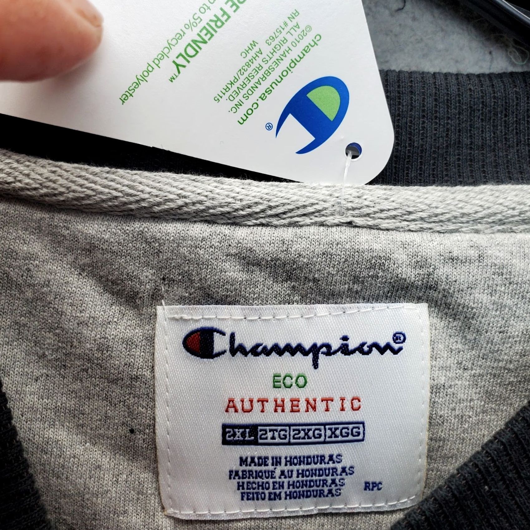 Champion Champion Sweatshirt Mens 2XL Black Pullover Raglan Sleeve Crew Neck Casual Outdoor Warm Size US XXL / EU 58 / 5 - 5 Thumbnail