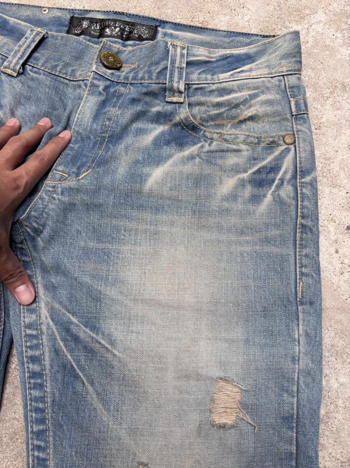 Le Grande Bleu (L.G.B.) RED PEPPER Indian Boot Cut Flared Jeans Denim Size 33 Size US 33 - 20 Thumbnail