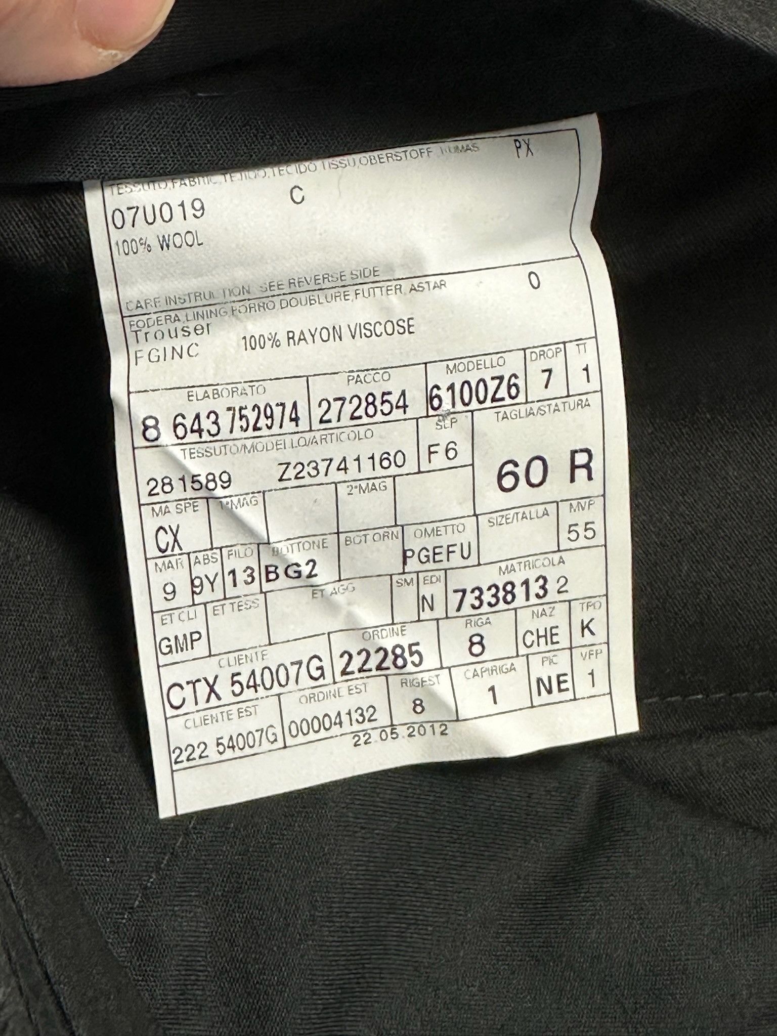 🔥70% OFF🔥 [SALE] Gucci Charcoal City Wool Casual Pants