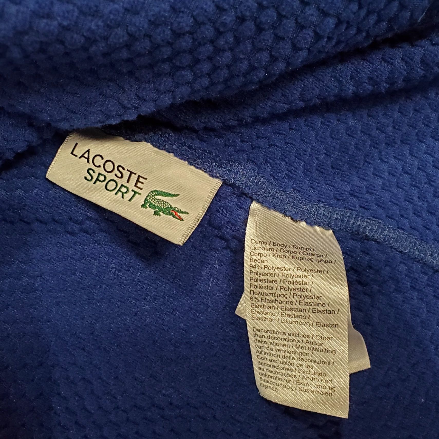 Lacoste Lacoste Sport Pullover Mens XL Blue 1/4 Zip Logo Casual Pullover Jacket Runtime: Regular Polyester Size US XL / EU 56 / 4 - 5 Thumbnail