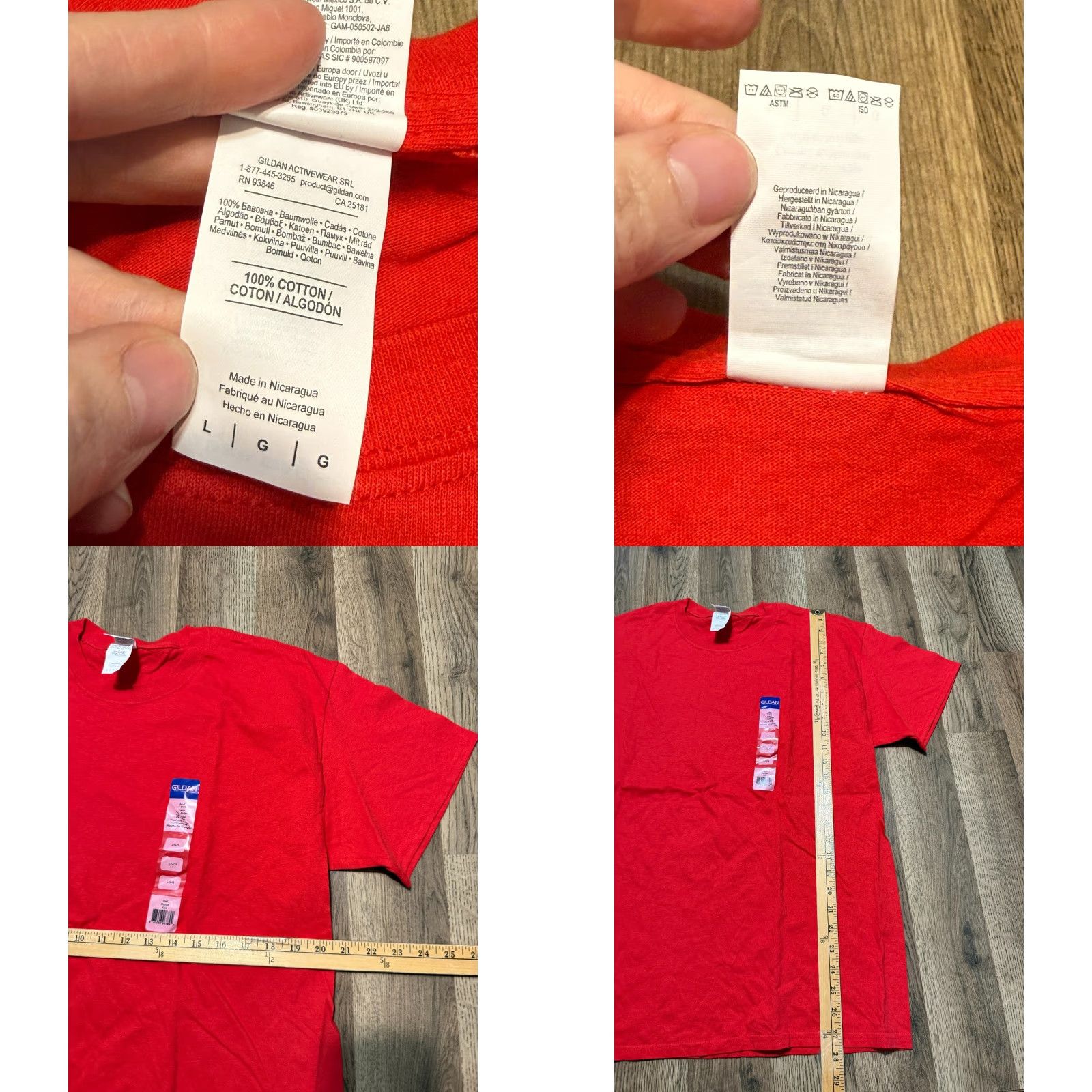 Gildan Gildan Shirts Men L Red Crew Neck Short Sleeve Basic Tees Casual Size US L / EU 52-54 / 3 - 8 Thumbnail