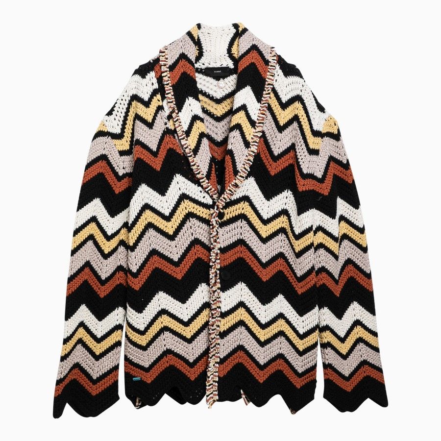 Alanui o1d2blof1124 Zig Zag Cardigan in Multicolor Size US M / EU 48-50 / 2 - 1 Thumbnail