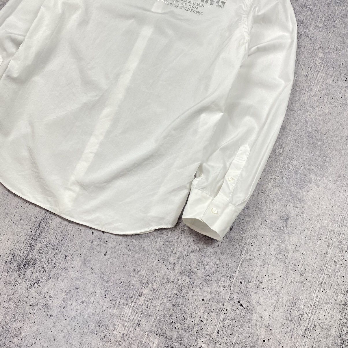 Helmut Lang Helmut Lang Silver Back Print Shirt White Classic Men Size M Size US M / EU 48-50 / 2 - 4 Thumbnail