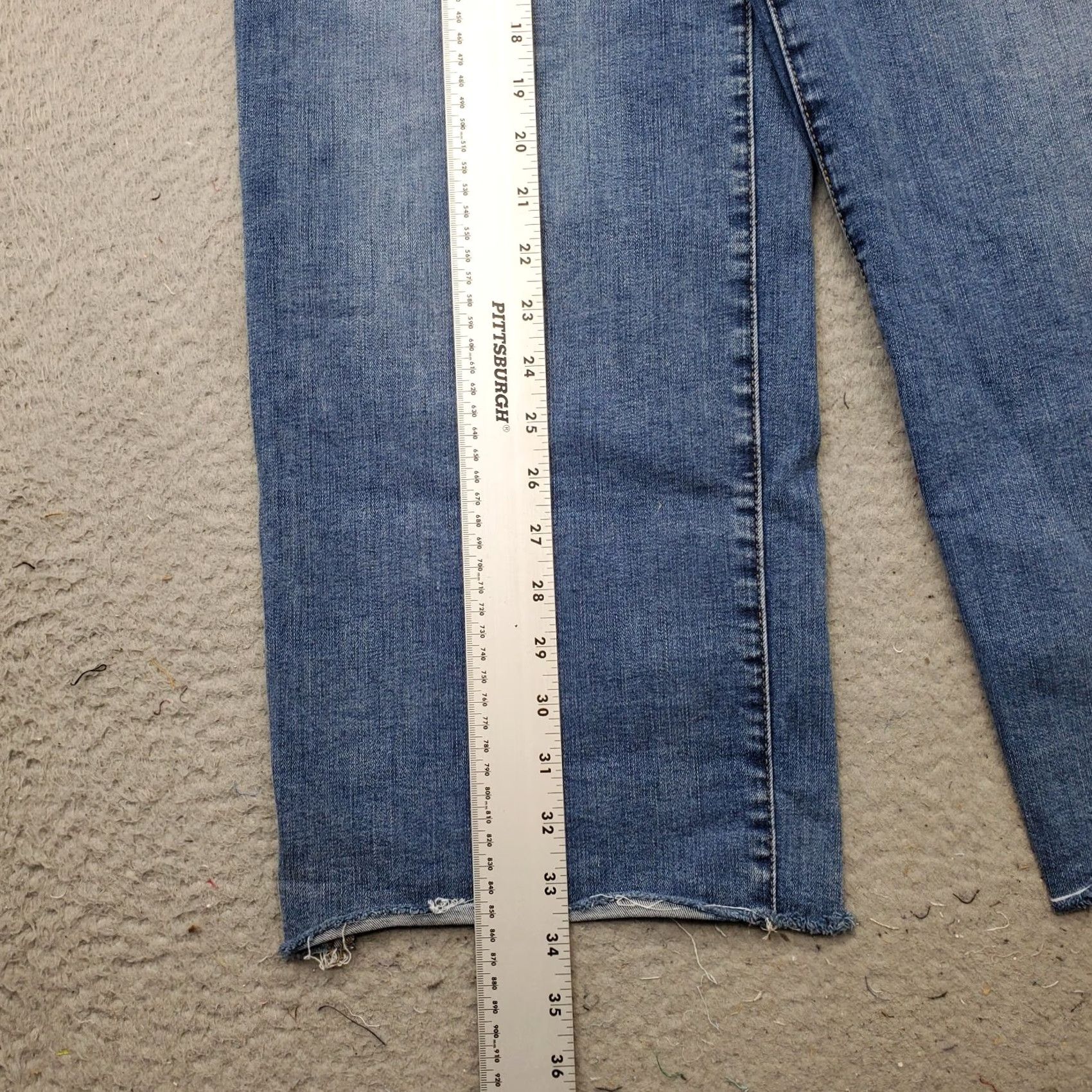 Denime Goodthreads Womens Cropped Jeans 29 Blue Denim Wide Leg Button Fly GT19010726 Size 29" - 3 Thumbnail