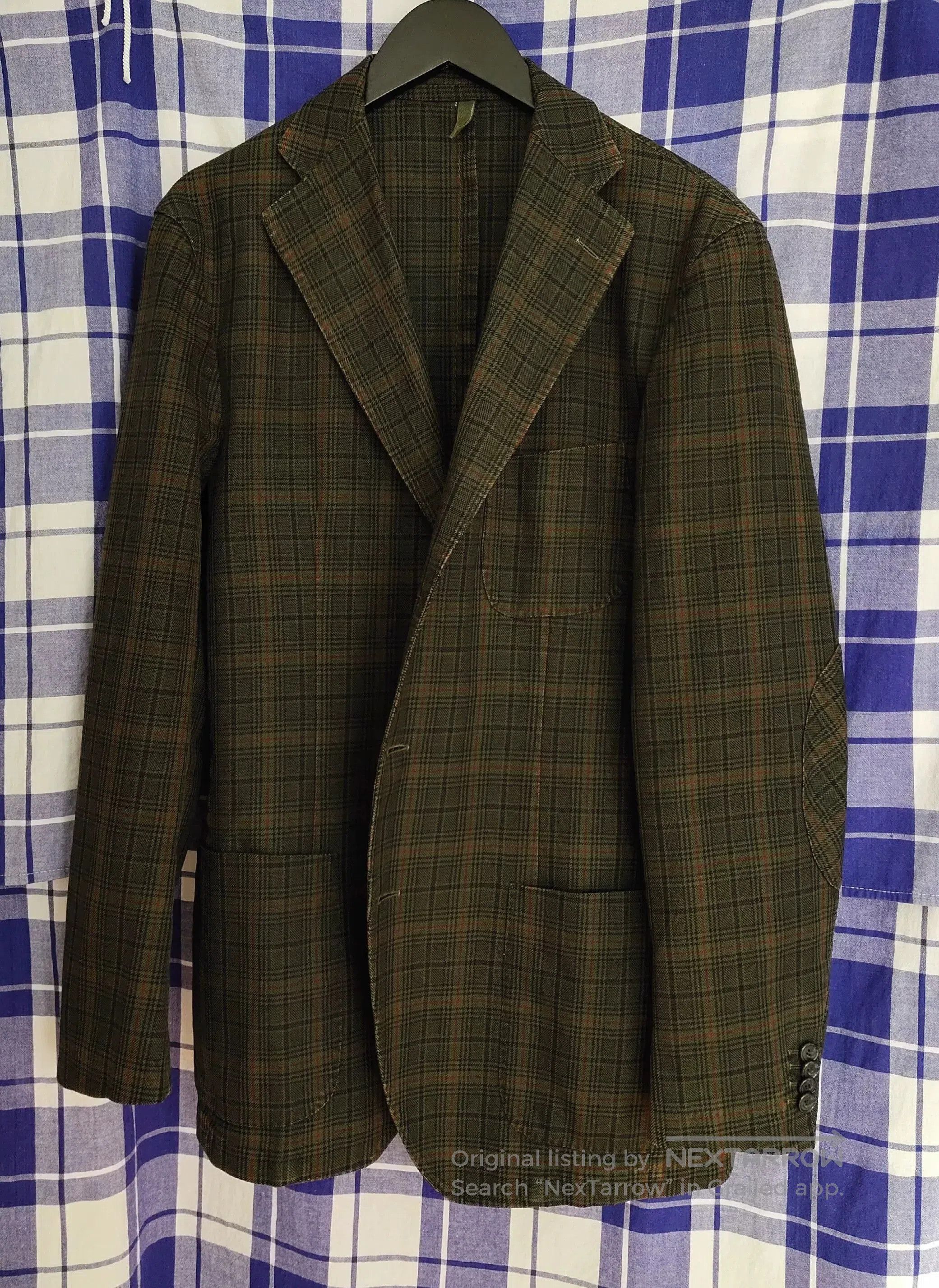 Eidos Napoli Italian Checked Cotton Blazer by Eidos. Size US M / EU 48-50 / 2 - 1 Thumbnail