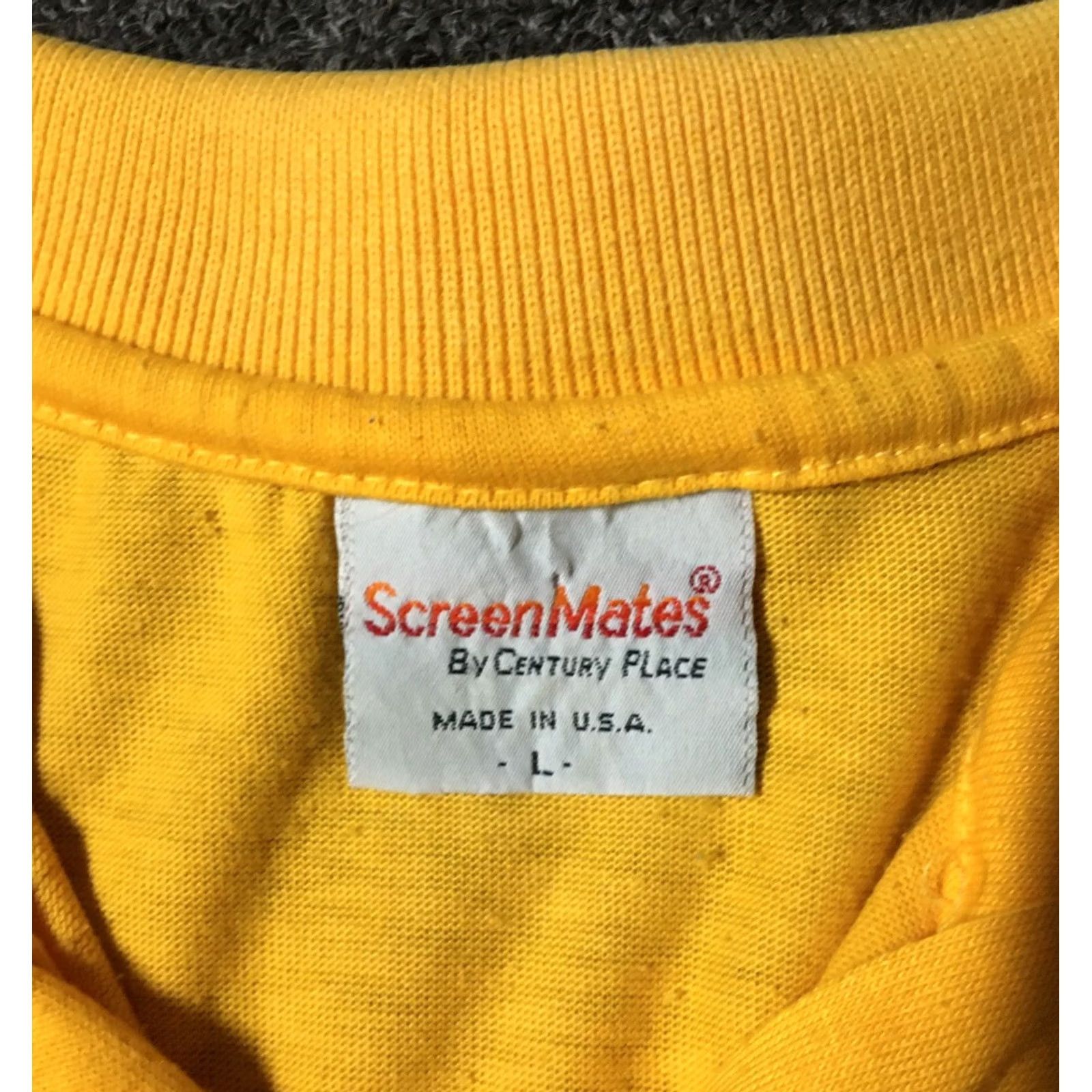 Vintage VINTAGE Screen Mates Amateur Bowling Tour Polo Shirt M USA Yellow Short Sleeve Striped Pattern 80s 90s Mens Size US M / EU 48-50 / 2 - 7 Thumbnail