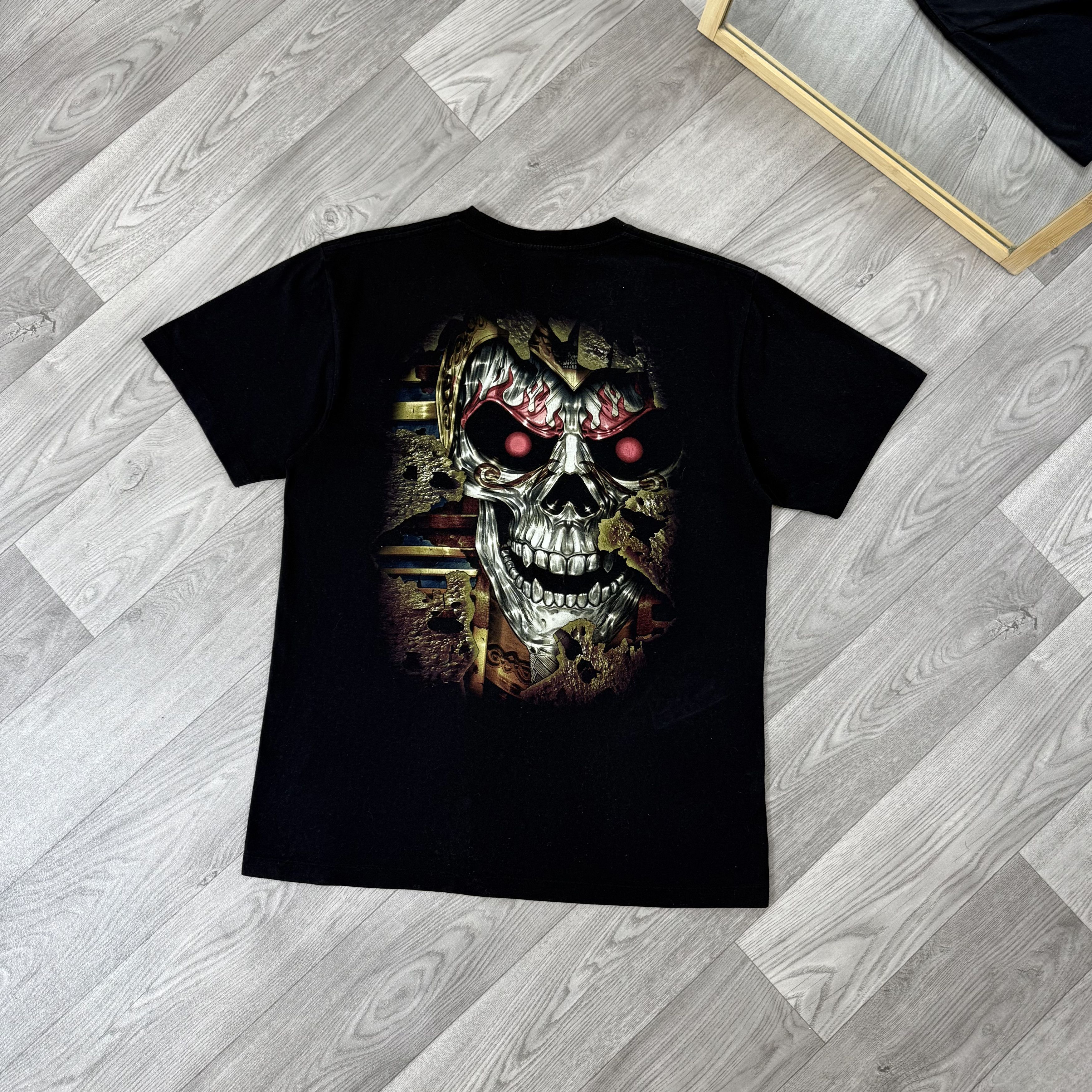 Vintage Vintage Skull Rare Egypt Rock Graphic Tee Shirt L Size US L / EU 52-54 / 3 - 2 Thumbnail
