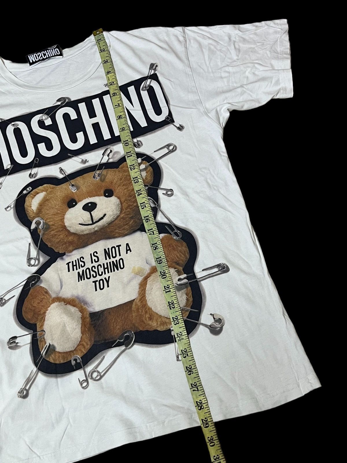 Moschino AUTHENTIC MOSCHINO SAFETY PIN TEDDY BEAR T SHIRT Size US L / EU 52-54 / 3 - 7 Thumbnail
