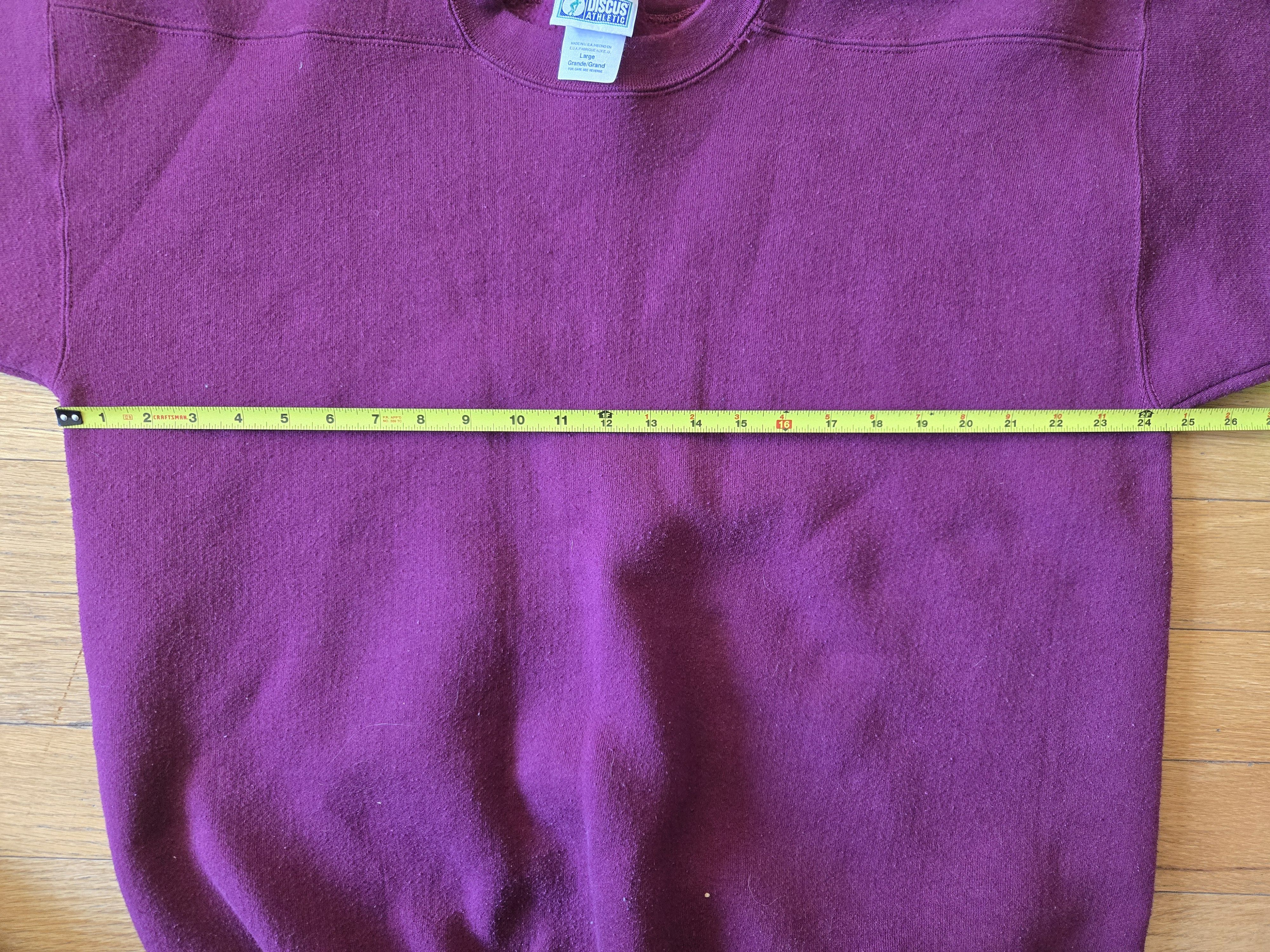 Vintage Vintage Discus Athletic Sweatshirt Maroon Made In USA Size US L / EU 52-54 / 3 - 6 Thumbnail