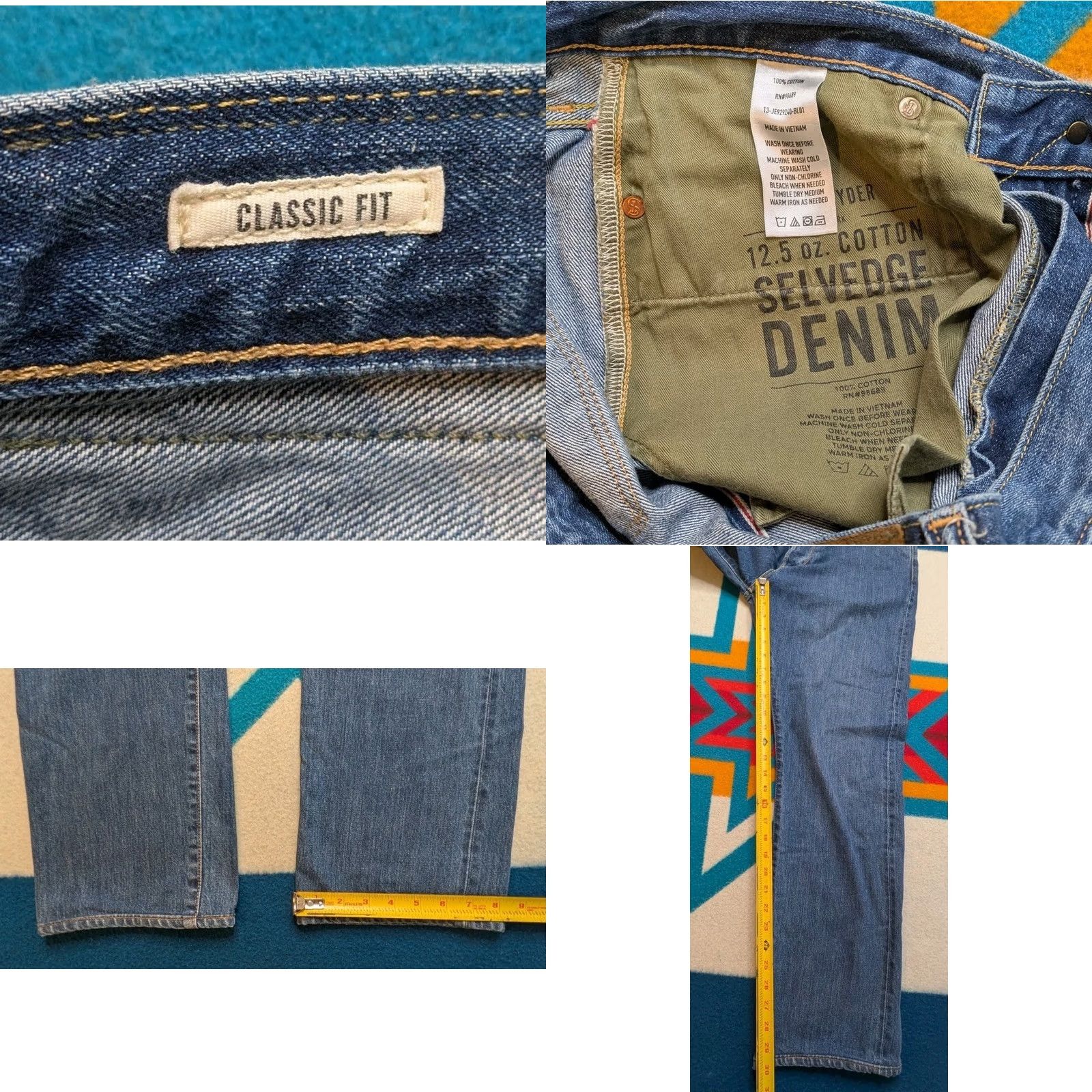 Todd Snyder Todd Snyder Selvedge Denim Jeans 32x30 Classic Fit Button Fly Designer Mens Blue Size US 32 / EU 48 - 8 Thumbnail
