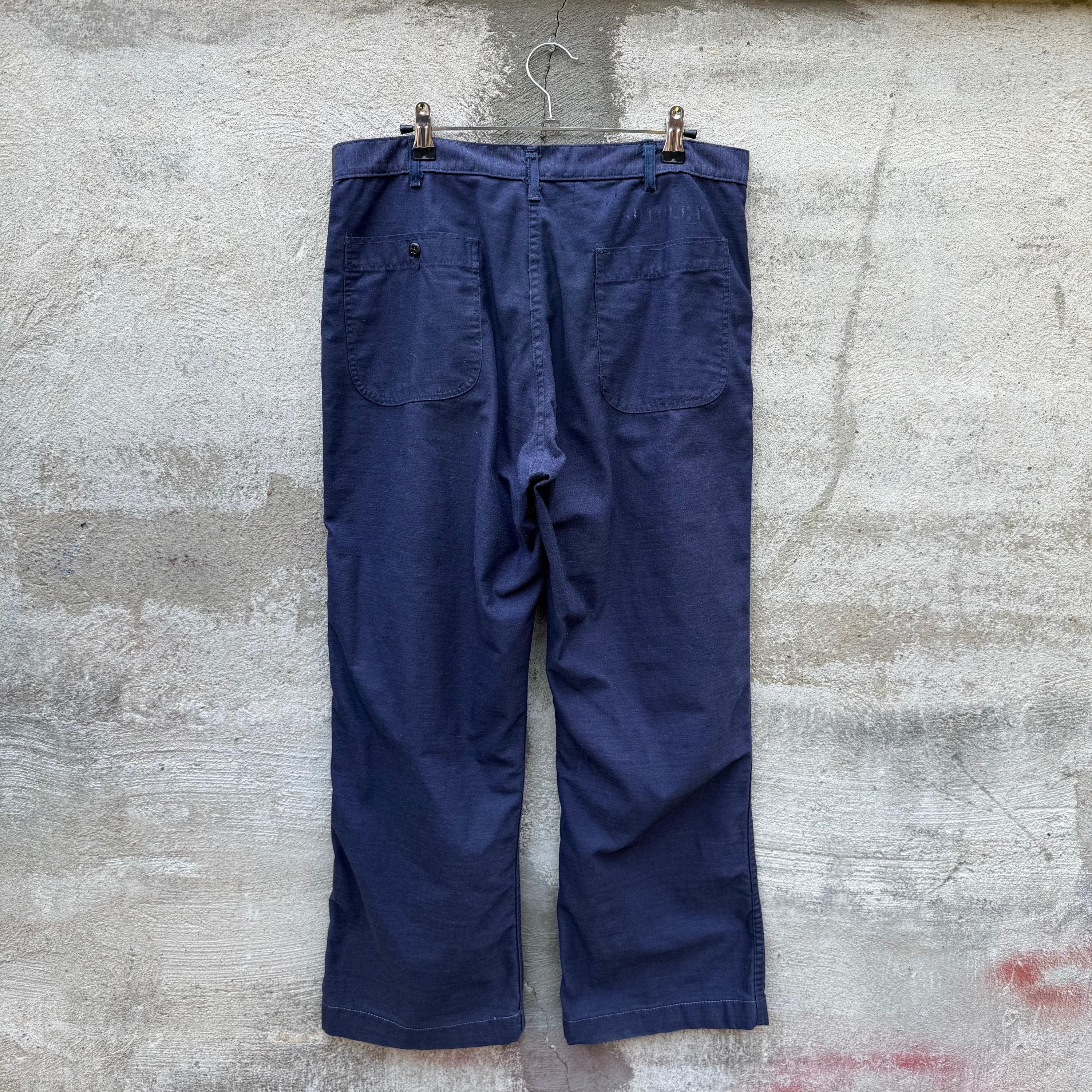 Vintage 70's Vintage USN Utility Baker Pants Style Trousers Size US 32 / EU 48 - 2 Thumbnail