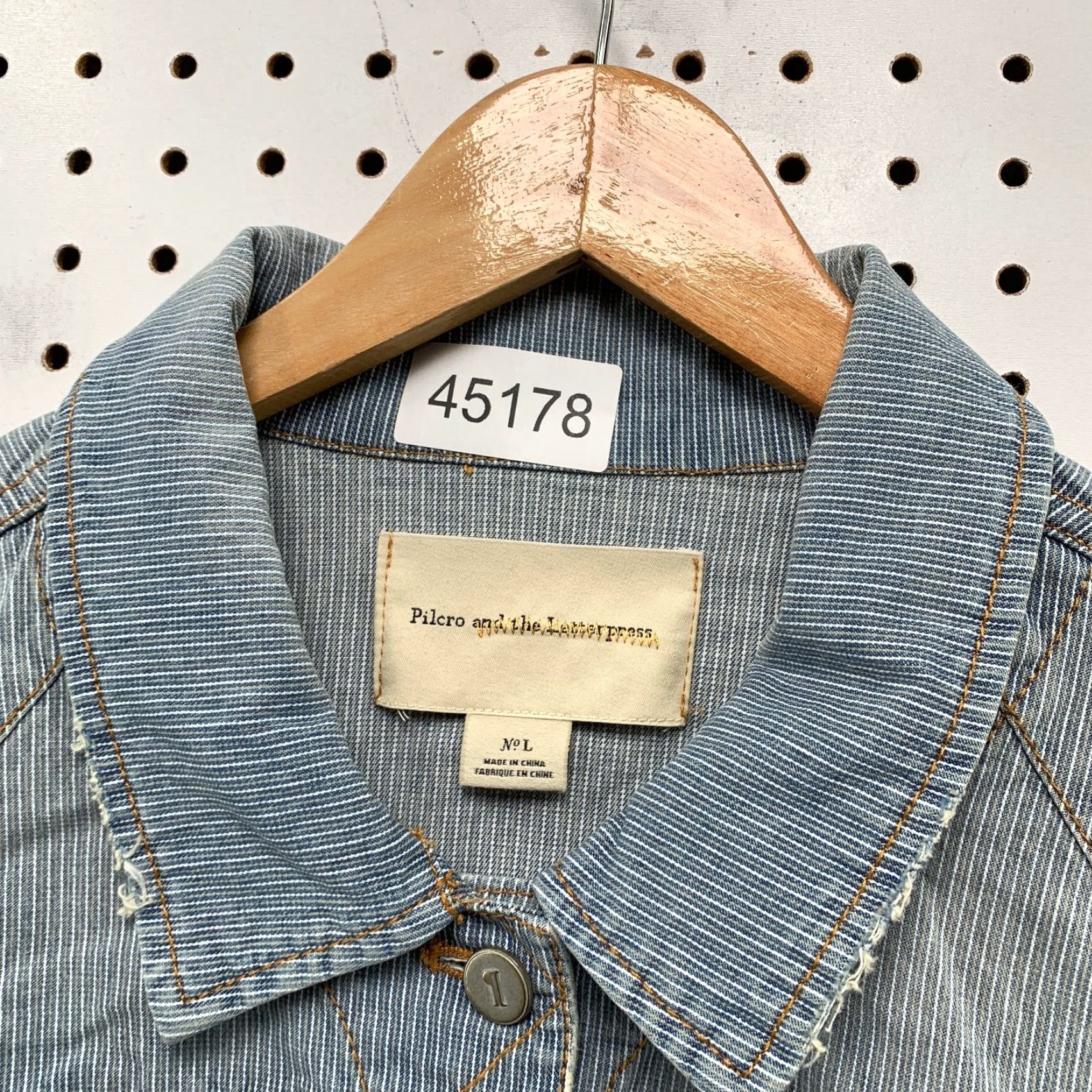 Vintage Pilcro Denim Jacket Womens Medium Blue Light Wash - Jacket - Pilcro - Denim - Blue - Casual - Women - M Size M / US 6-8 / IT 42-44 - 4 Thumbnail