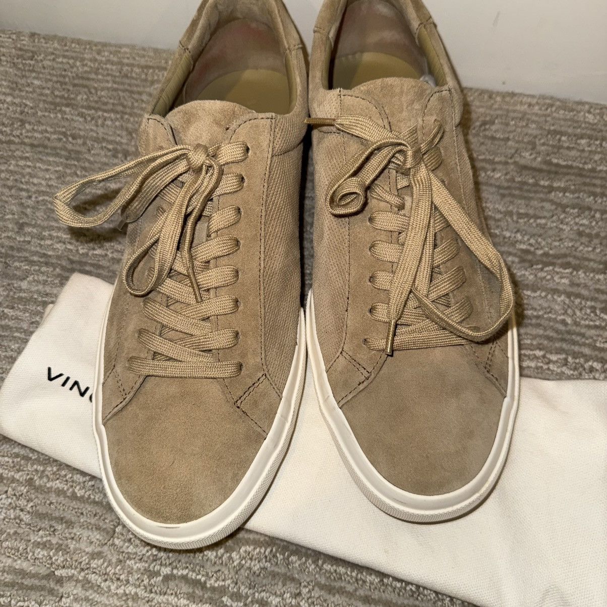 Vince VINCE Men’s Fulton Suede Beige Perforated Sneakers Size 10.5 Size US 10.5 / EU 43-44 - 7 Thumbnail