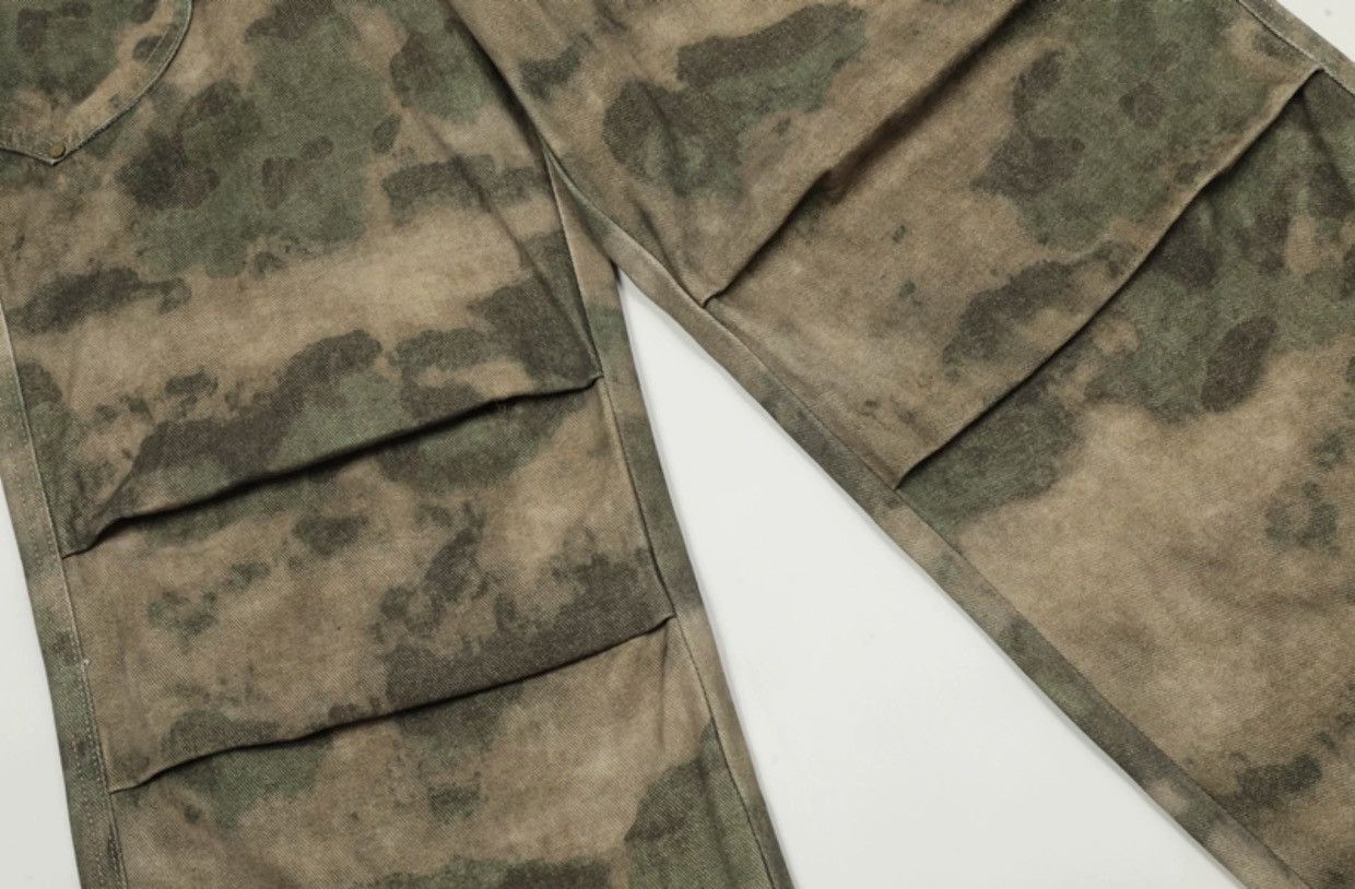 Japanese Brand × Vintage Avant garde punk camouflage pleated utility work pants Size US 28 / EU 44 - 8 Thumbnail