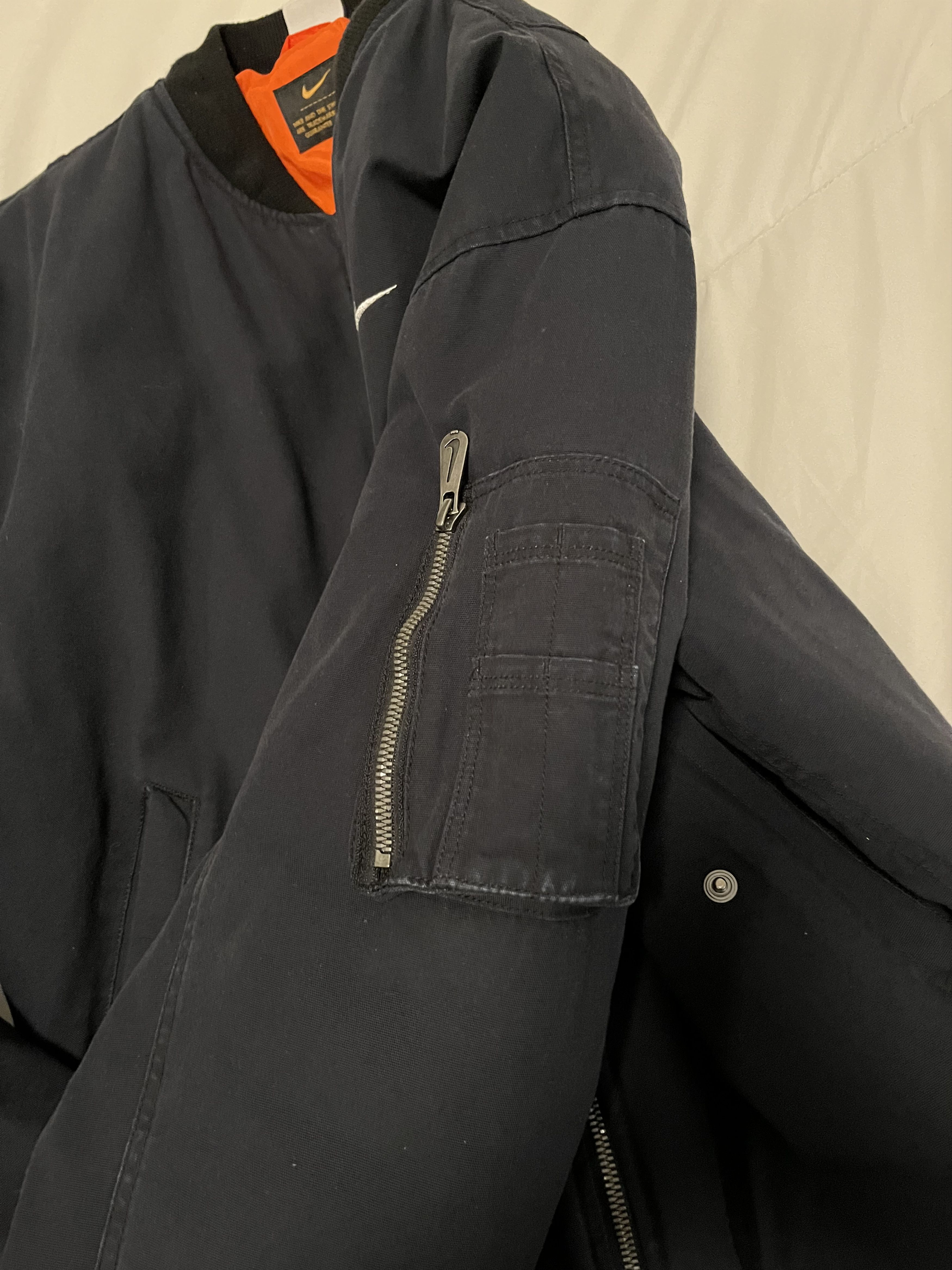 Nike Nike Bomber Jacket Navy Size US XS / EU 42 / 0 - 2 Thumbnail