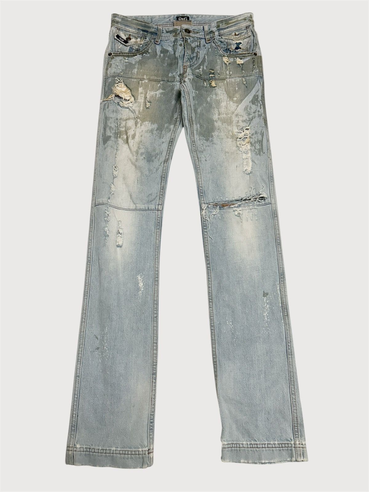 Dolce & Gabbana 2000s Audacious Waxed Denim Jeans Size US 28 / EU 44 - 1 Thumbnail