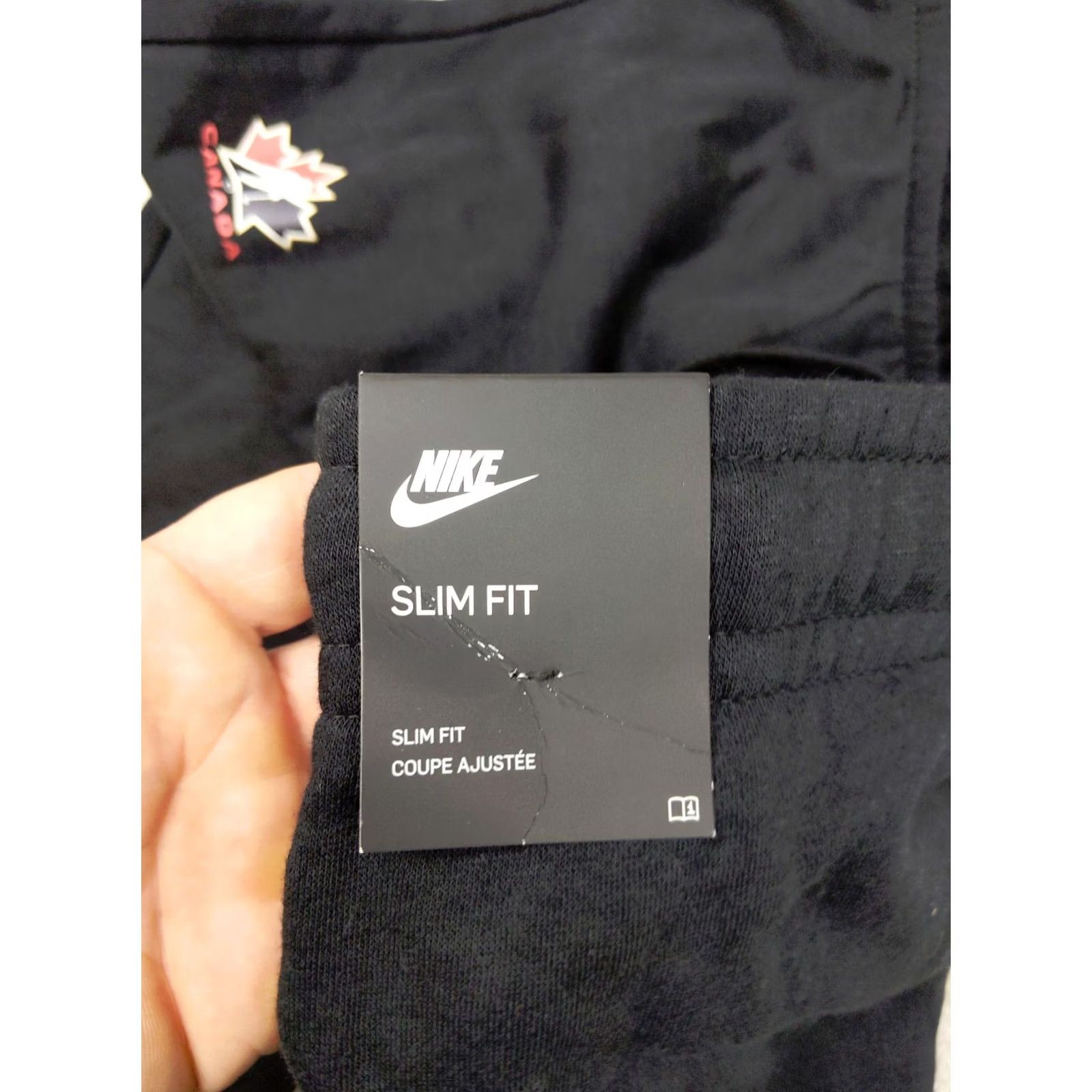 Nike Nike Slim Fit Womens M Black Canada Sweatpants Skinny Mid Rise Size 32" / US 10 / IT 46 - 4 Thumbnail