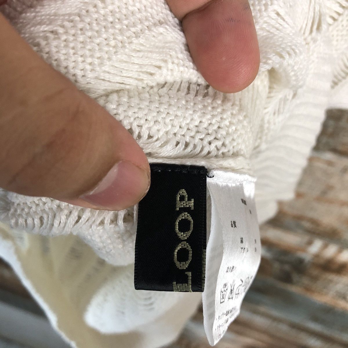 Homespun Knitwear × Japanese Brand D-Loop White Knitwear #A1660 Size M / US 6-8 / IT 42-44 - 13 Thumbnail