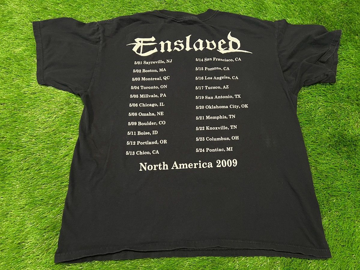 Band Tees × Vintage Vintage ENSLAVED Vertebrae 2009 Tour Dates 2-SIDED Norwegian Size US XL / EU 56 / 4 - 6 Thumbnail