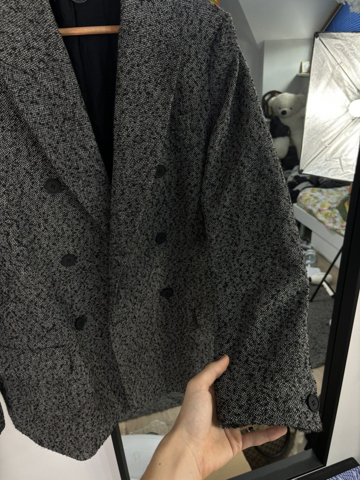 Allsaints × Designer Luxury Wool AllSaints Blazer Jacket Coat Double-Row Elegant Size L / US 10 / IT 46 - 4 Thumbnail