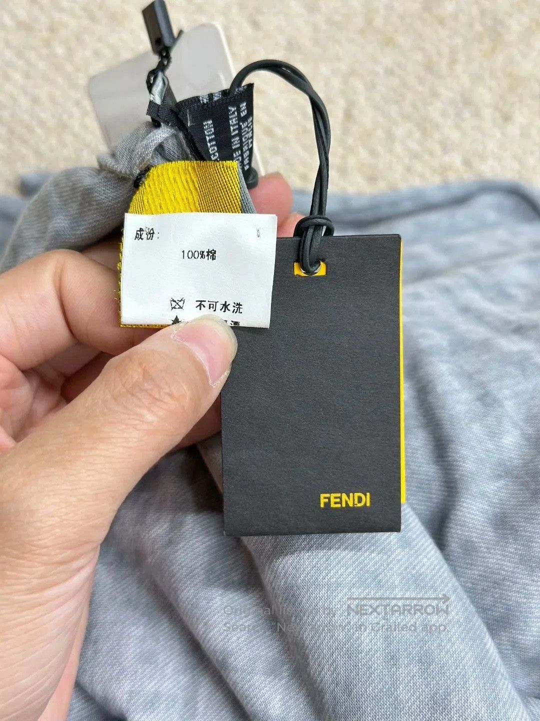 Fendi Fendi Light Blue Jacquard Long Scarf. Size ONE SIZE - 6 Thumbnail