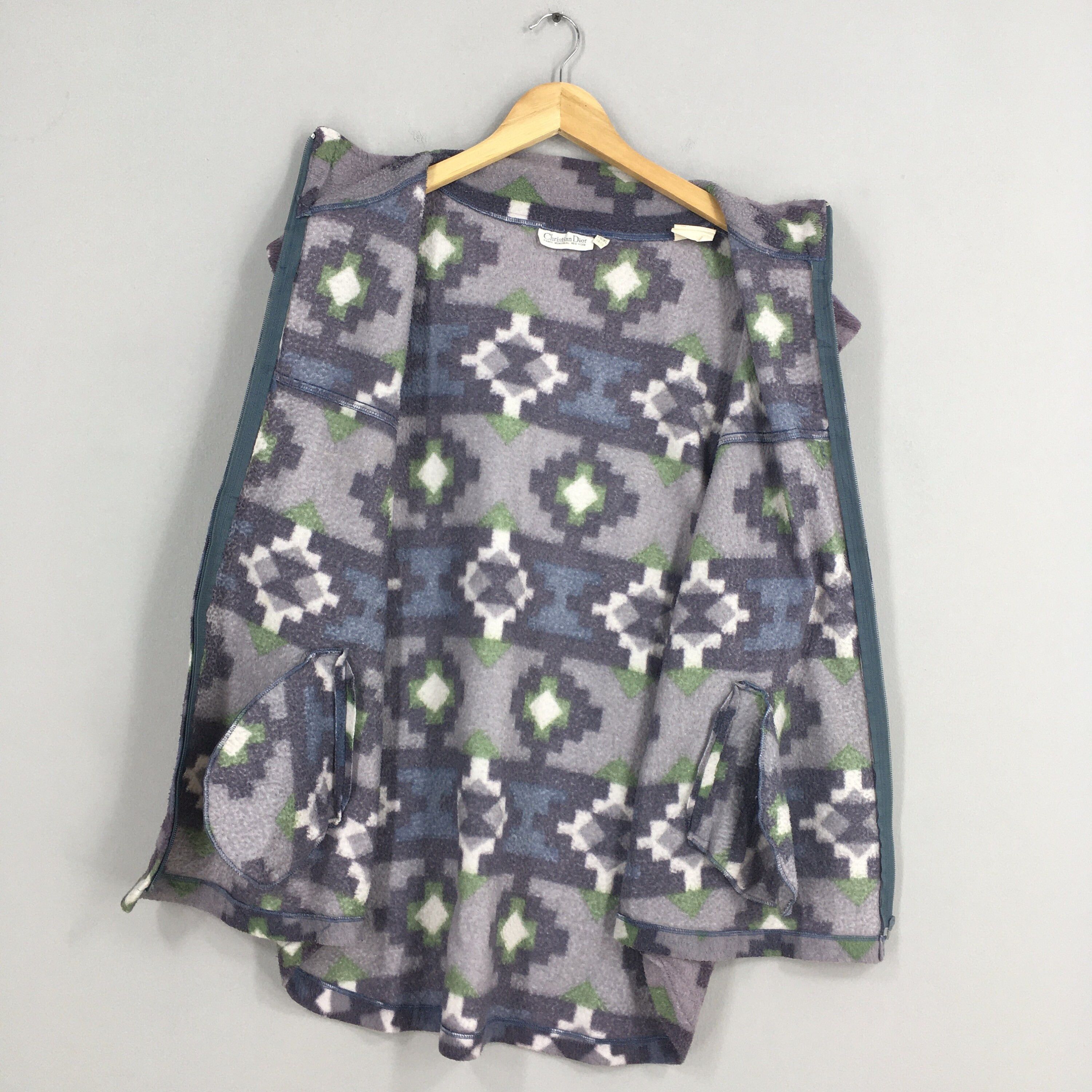 Christian Dior Monsieur Vintage 90s Christian Dior Monogram Fleece Zipper Vest XL Size US XL / EU 56 / 4 - 5 Thumbnail