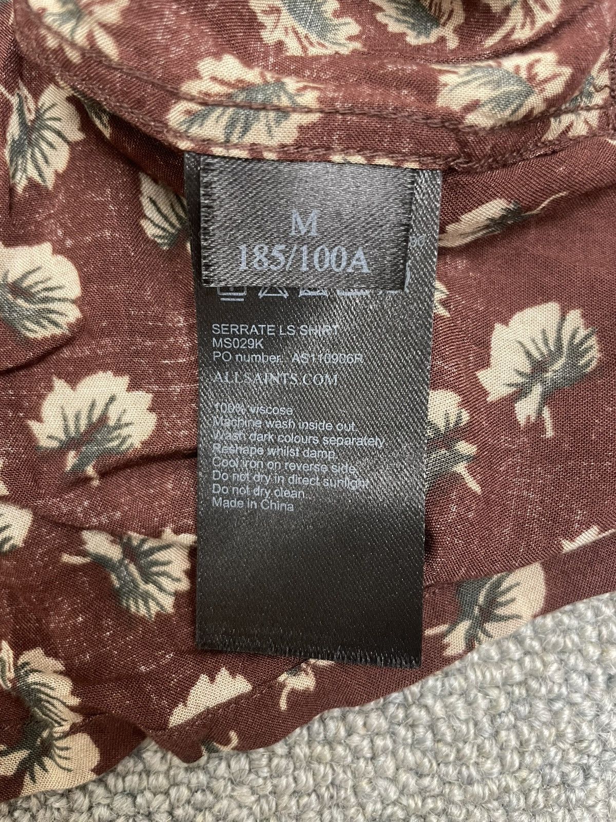 Allsaints AllSaints Floral Print Long Sleeve Shirt Size US M / EU 48-50 / 2 - 6 Thumbnail