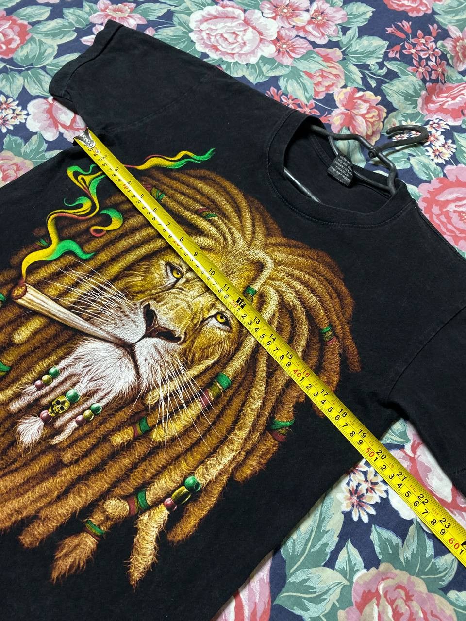 Rap Tees × Vintage Vintage lion Bob Marley Rastafarian t shirt black Size US M / EU 48-50 / 2 - 16 Thumbnail