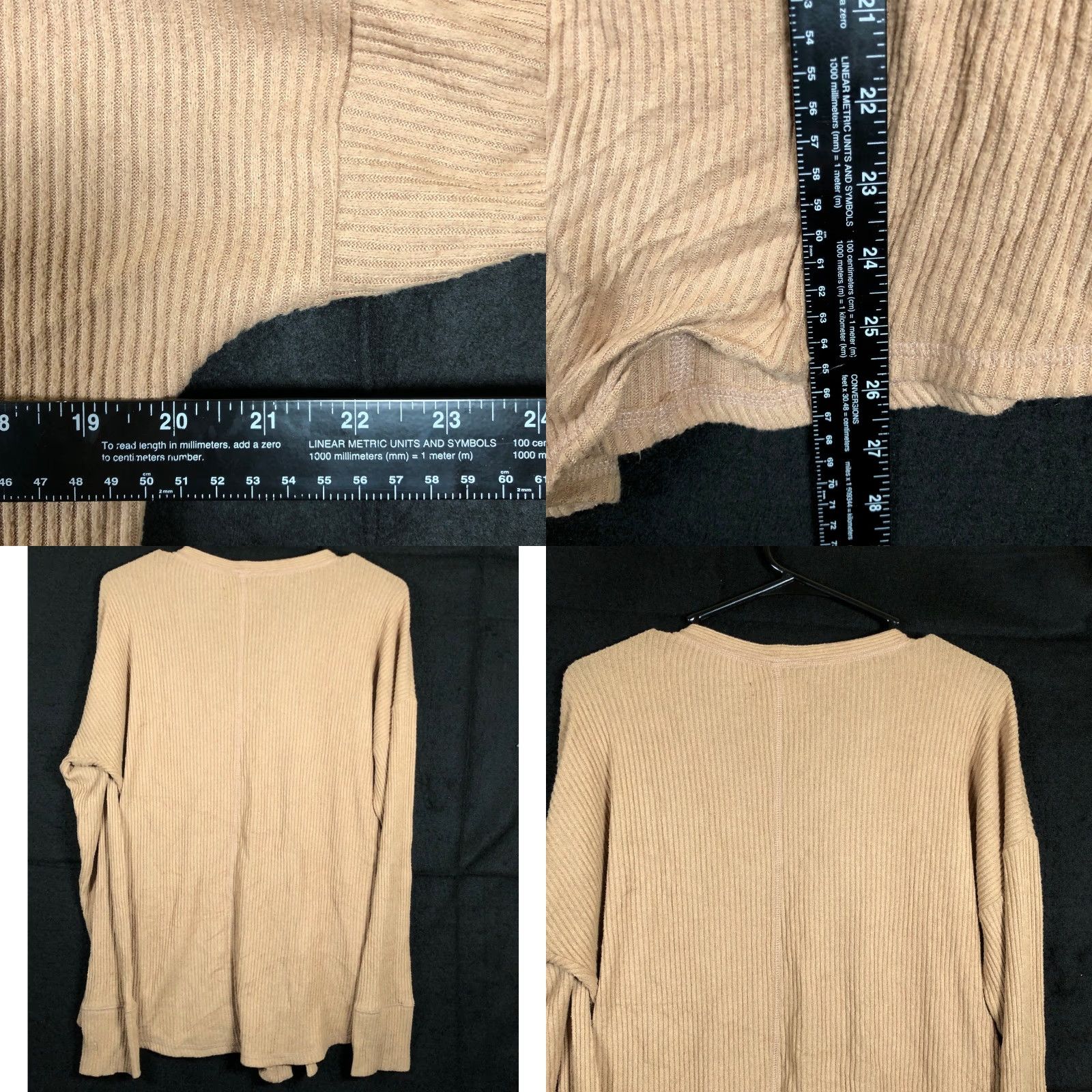 Abercrombie & Fitch Abercrombie & Fitch Womens Sweater Cardigan Knit V-Neck Brown M Front Tie Stretch Cozy Soft Size M / US 6-8 / IT 42-44 - 8 Thumbnail